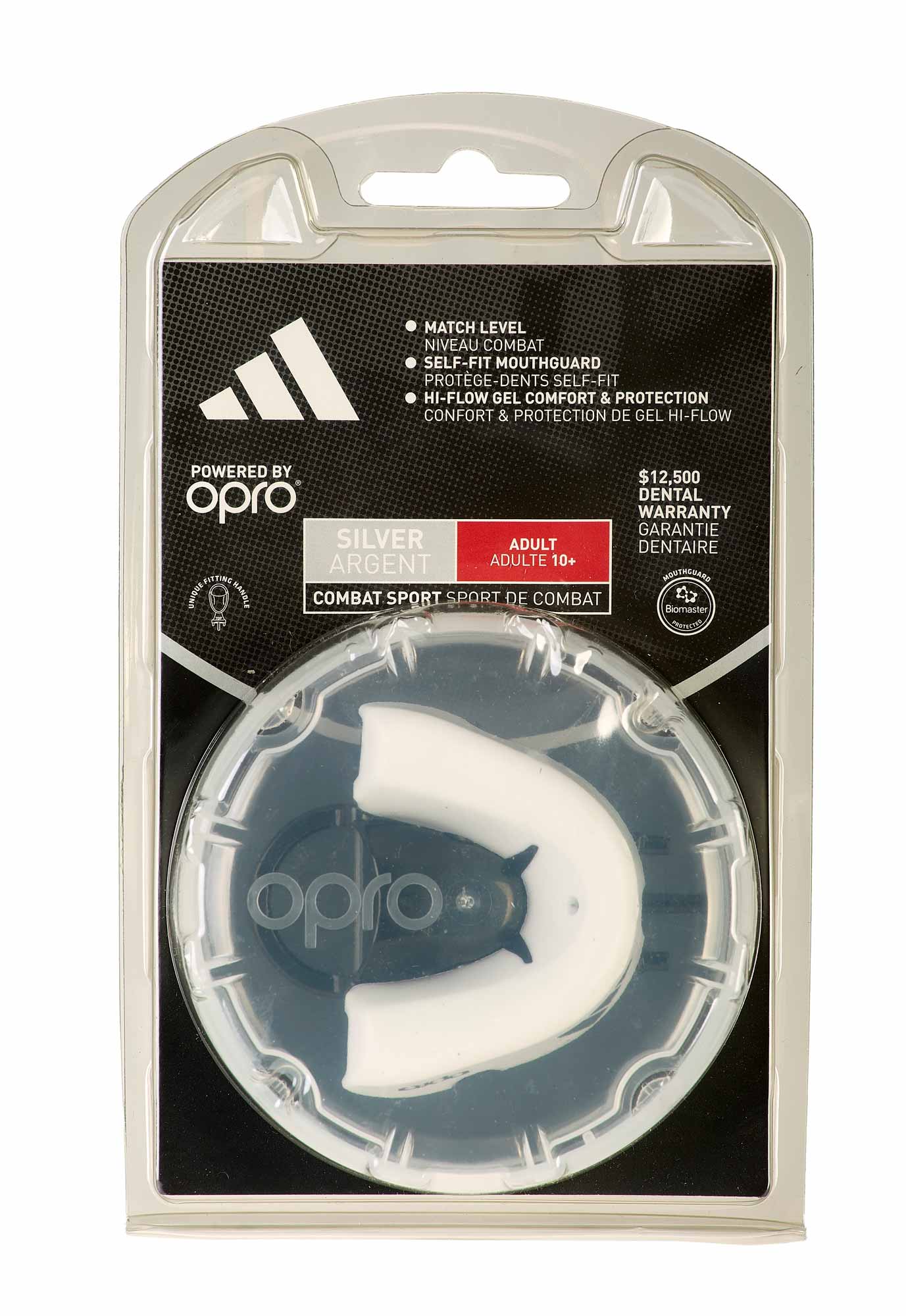 adidas OPRO Mouthguard Argent Senior white/black ADIBP32