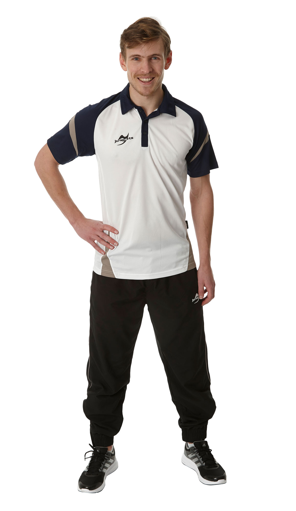 Teamwear Element C2 Polo weiß/navy blau