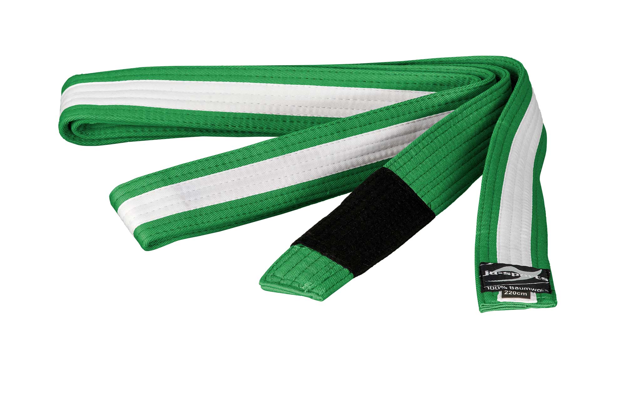 Ju-Sports striped BJJ belt green/white/green