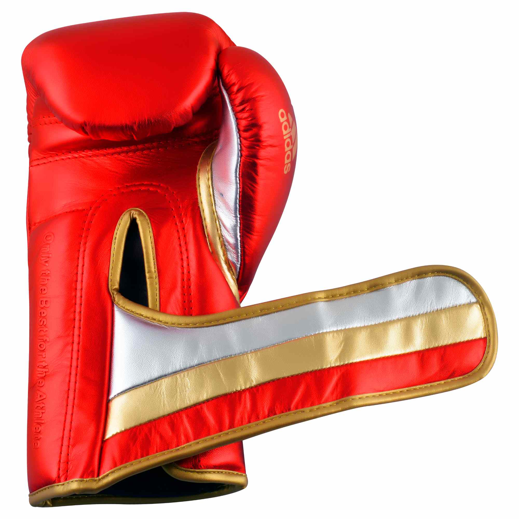 adidas adispeed strap up boxing gloves red metallic/gold, ADISBG501PRO