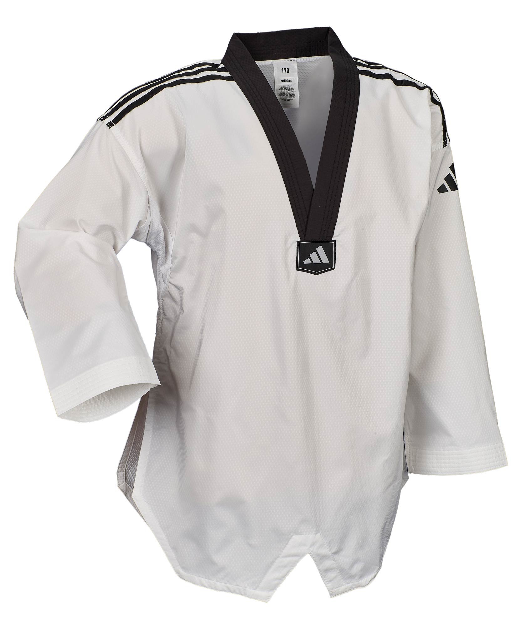 adidas TKD dobok Fighter eco with stripes, black collar