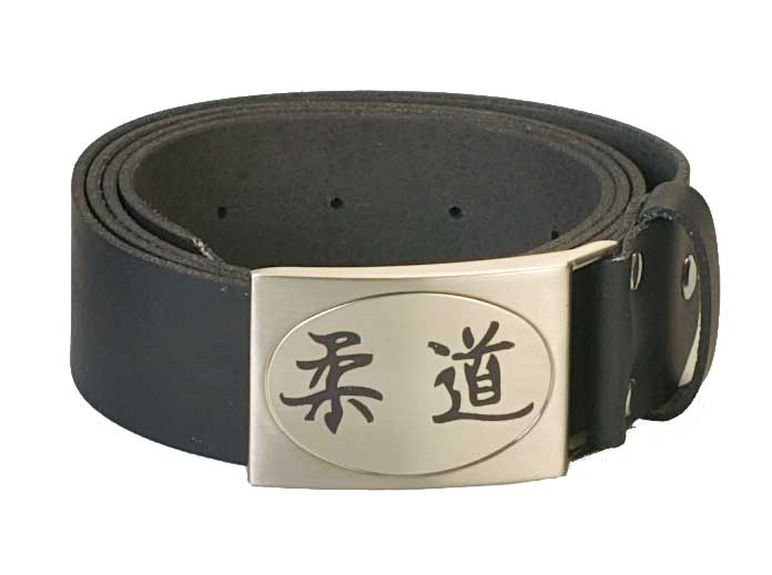 Leather Belt Judo Kanji