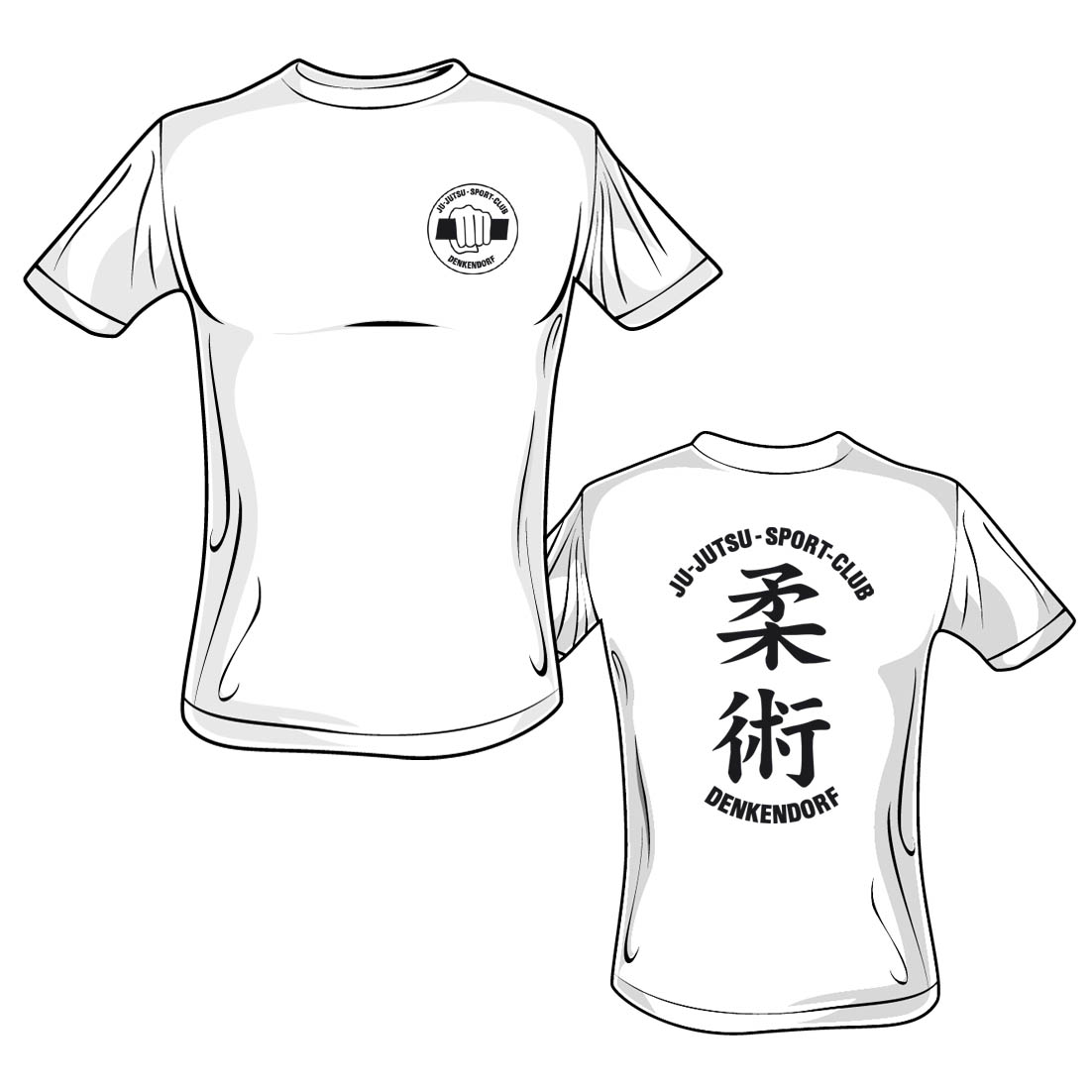 Ju-Jutsu SC Denkendorf T-Shirt 100% BW weiß