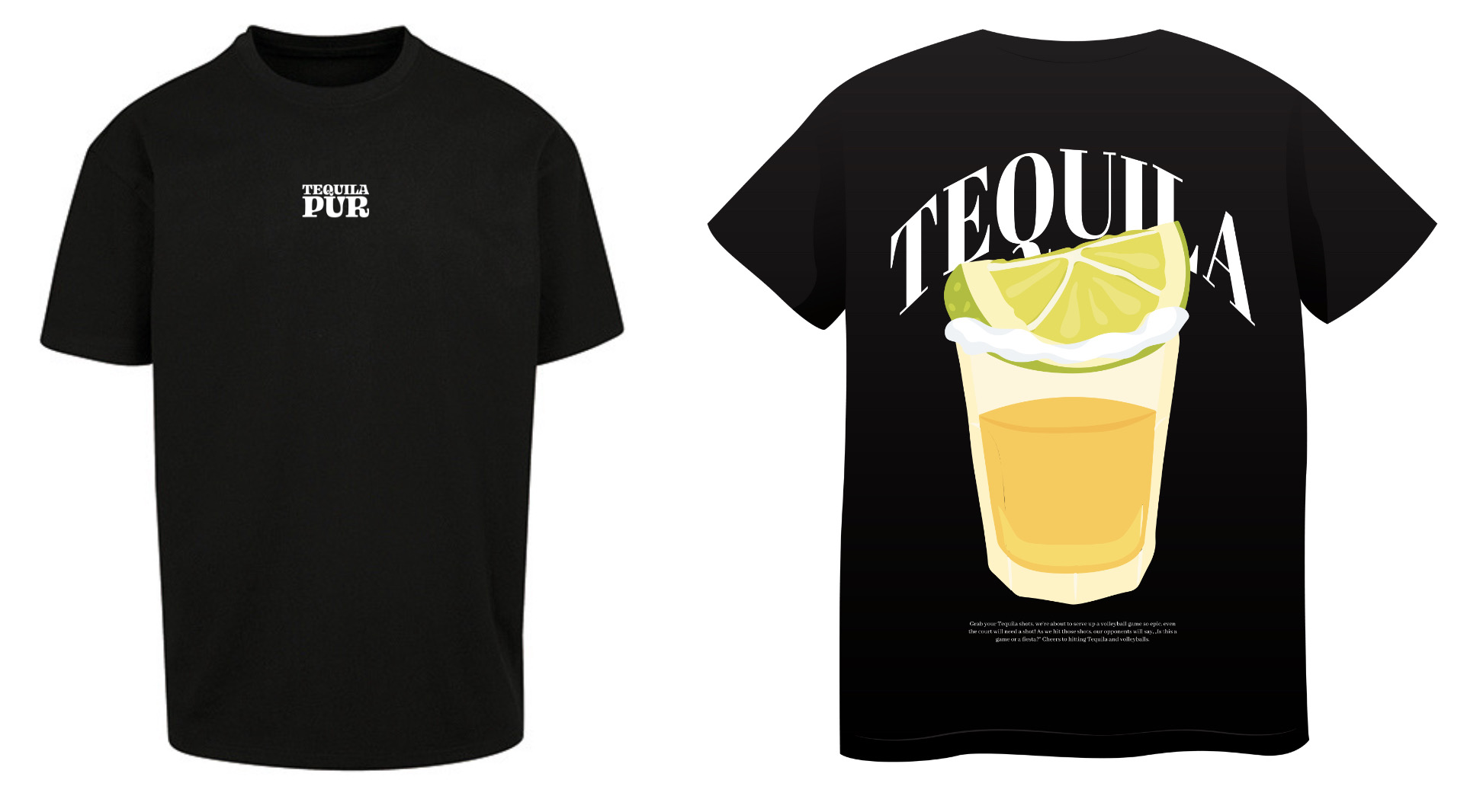 VfL Volkach Motivshirt Oversize "Tequila" schwarz