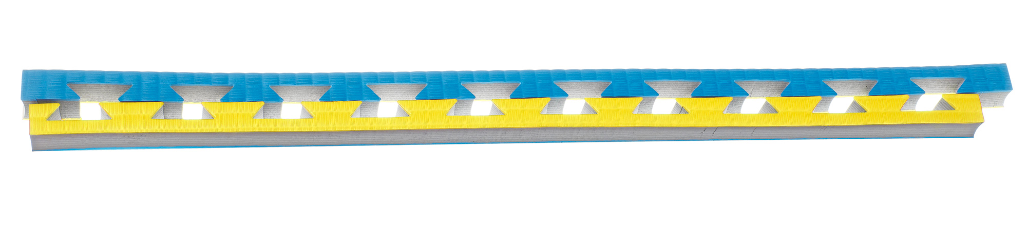 Reversible Jigsaw Mat Pro Tatami 1 m x 1 m x 4 cm blue/yellow