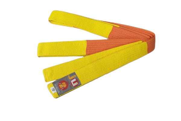 Ju-Sports Budo Belt yellow/orange two tone