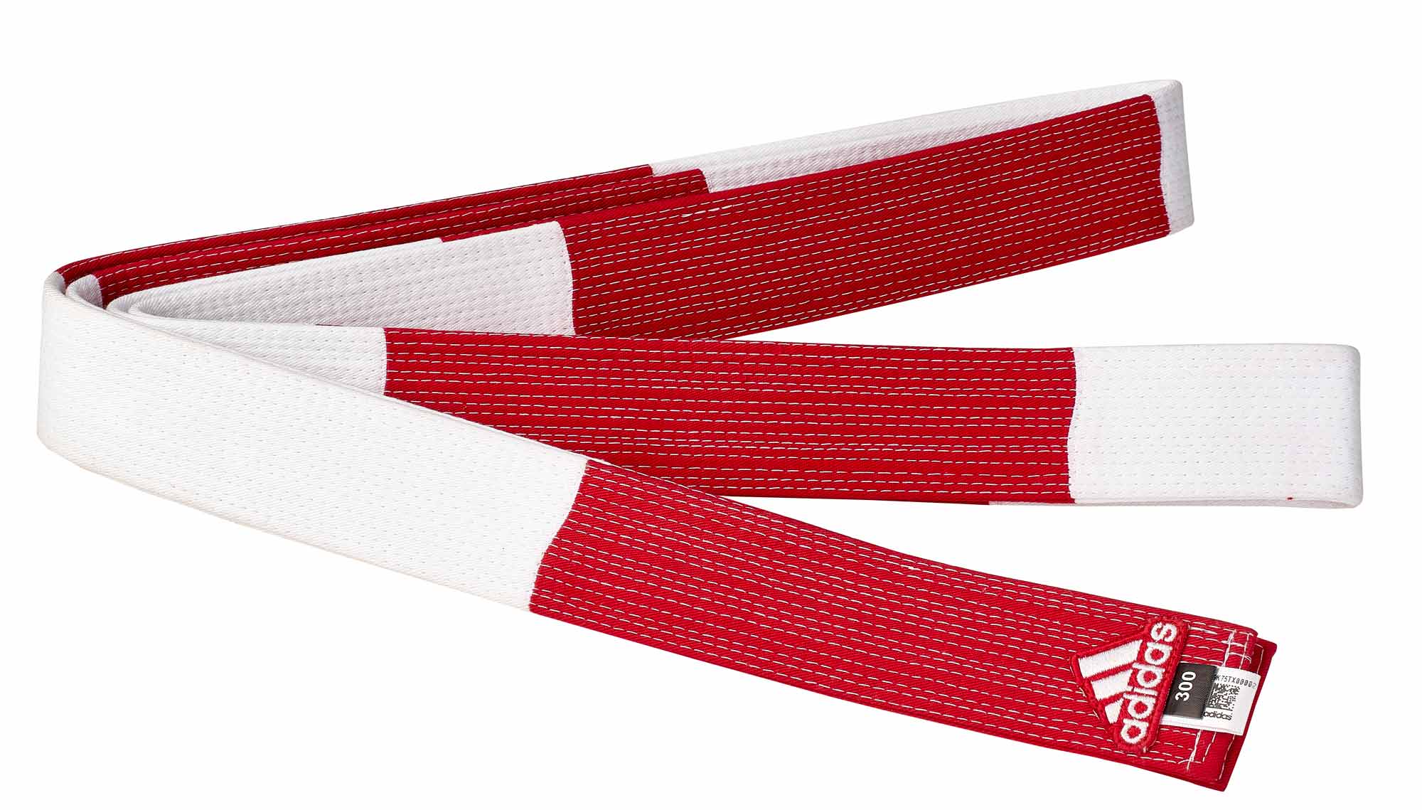 adidas grand master belt 6th dan red/white panels 4,5 cm 