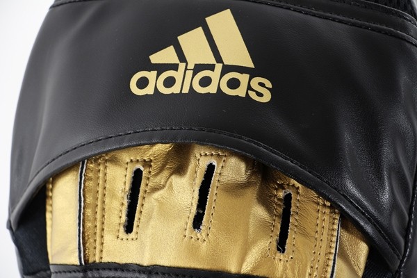 adidas Training Curved Paar-Pratzen kurz schwarz/gold, ADISBAC01