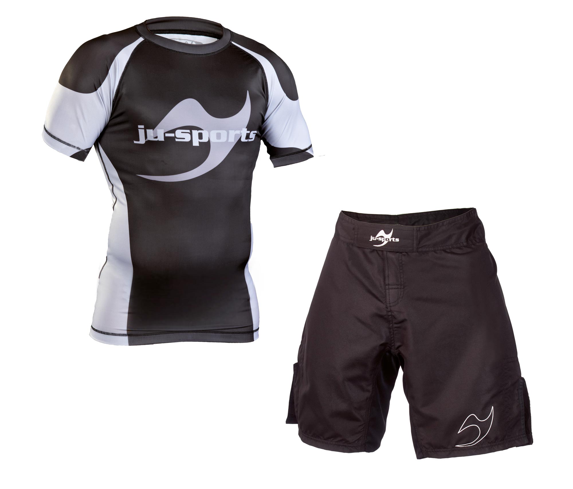 No-Gi Set: Rash Guard Shortsleeve + Fight Short