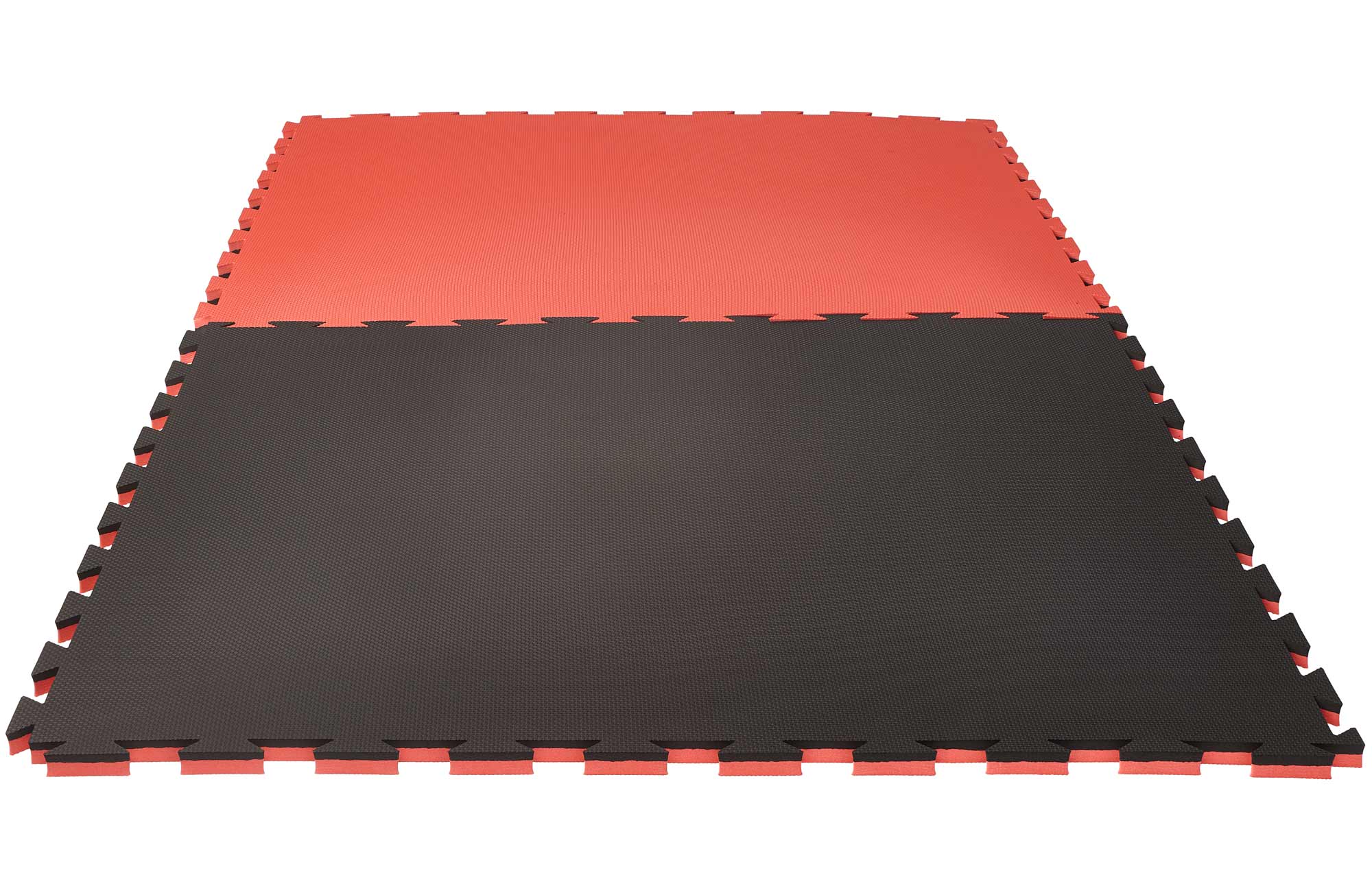 Reversible Jigsaw Mat Pro Grappling Crosstexture 1 m x 1 m x 2 cm black/red