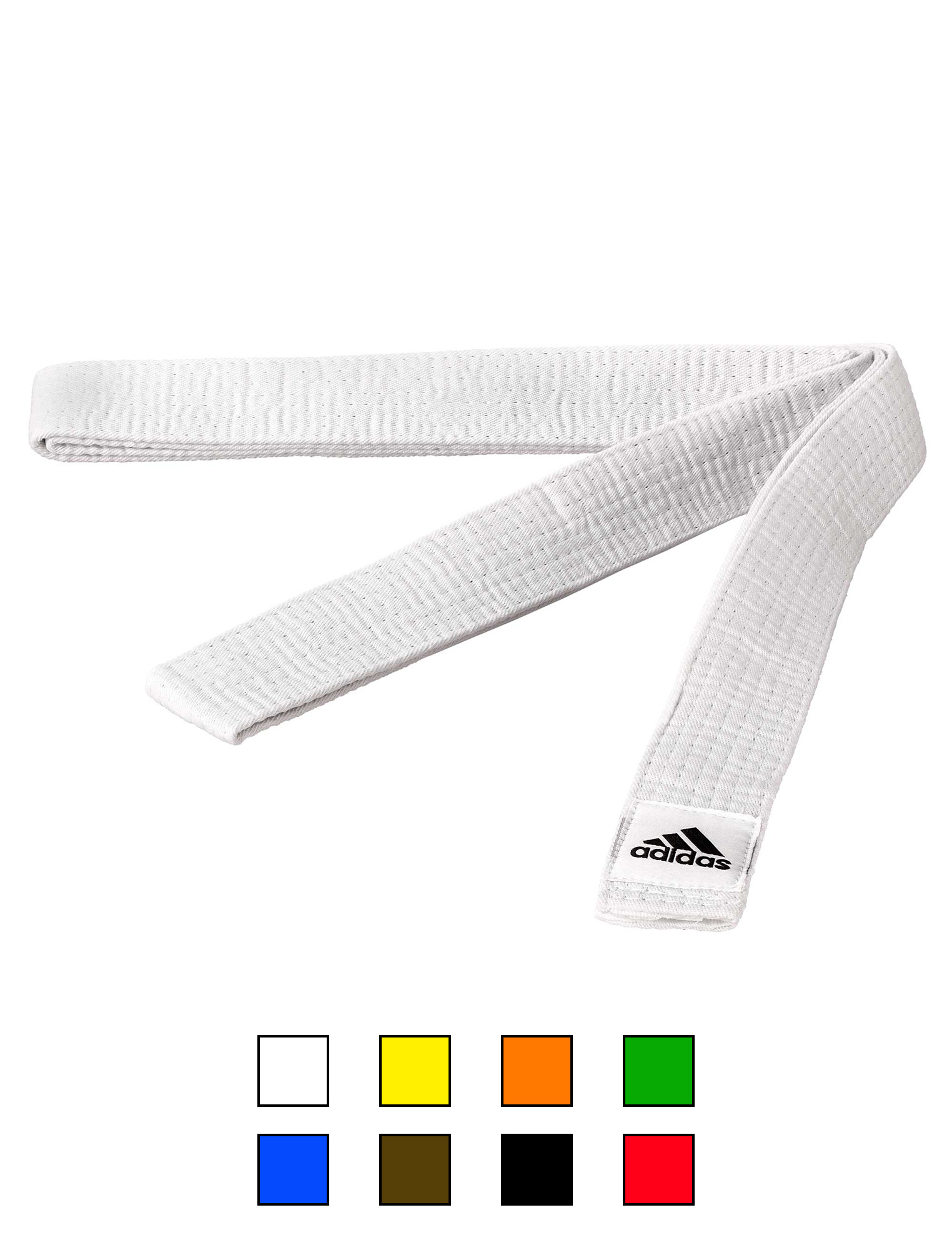 adidas martial arts belt white