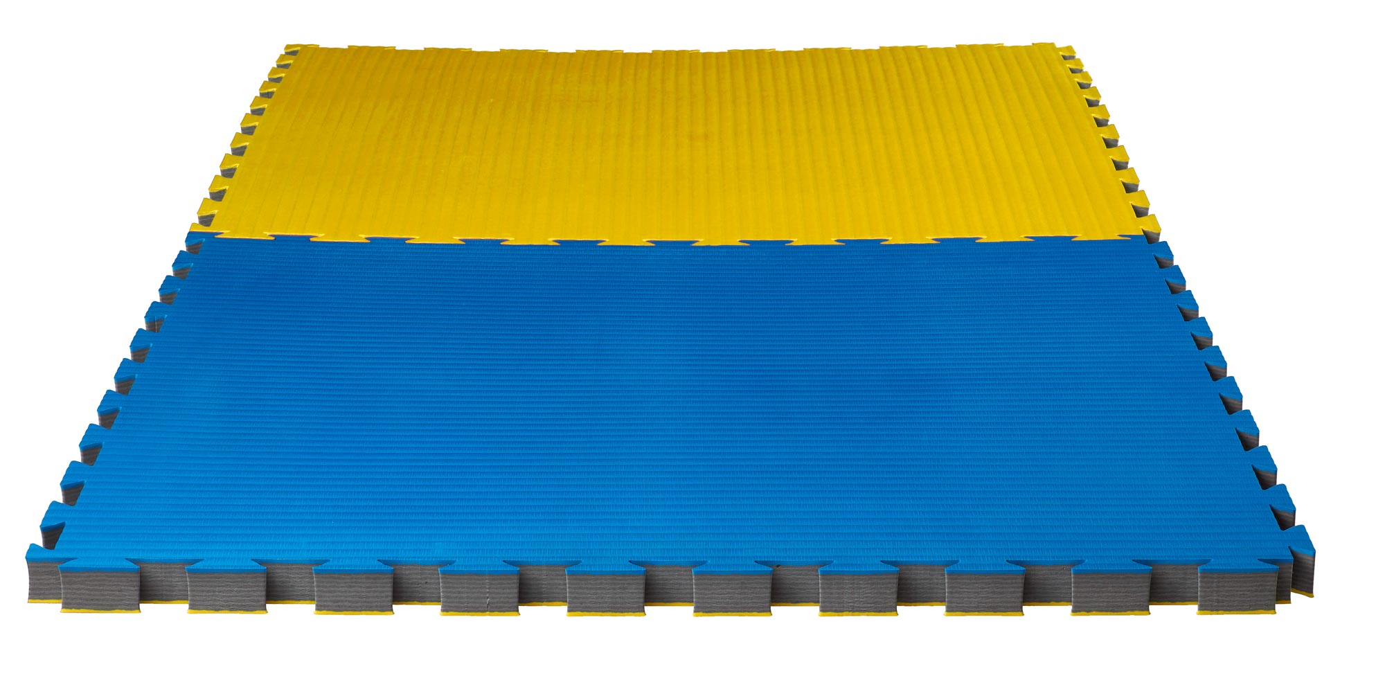 Reversible Jigsaw Mat Pro Tatami 1 m x 1 m x 4 cm blue/yellow
