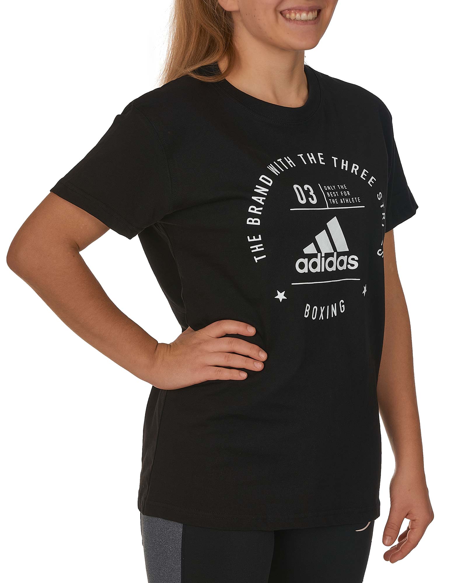 adidas Community T-Shirt "BOXING" black/white, adiCL01B