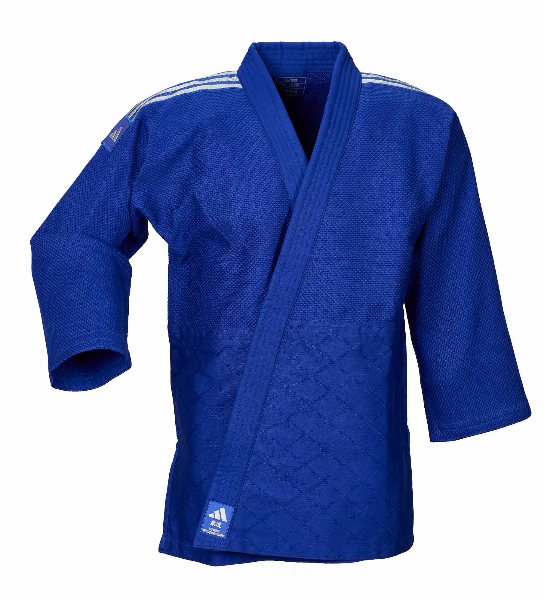 adidas judo gi Contest J650 blue/silver stripes