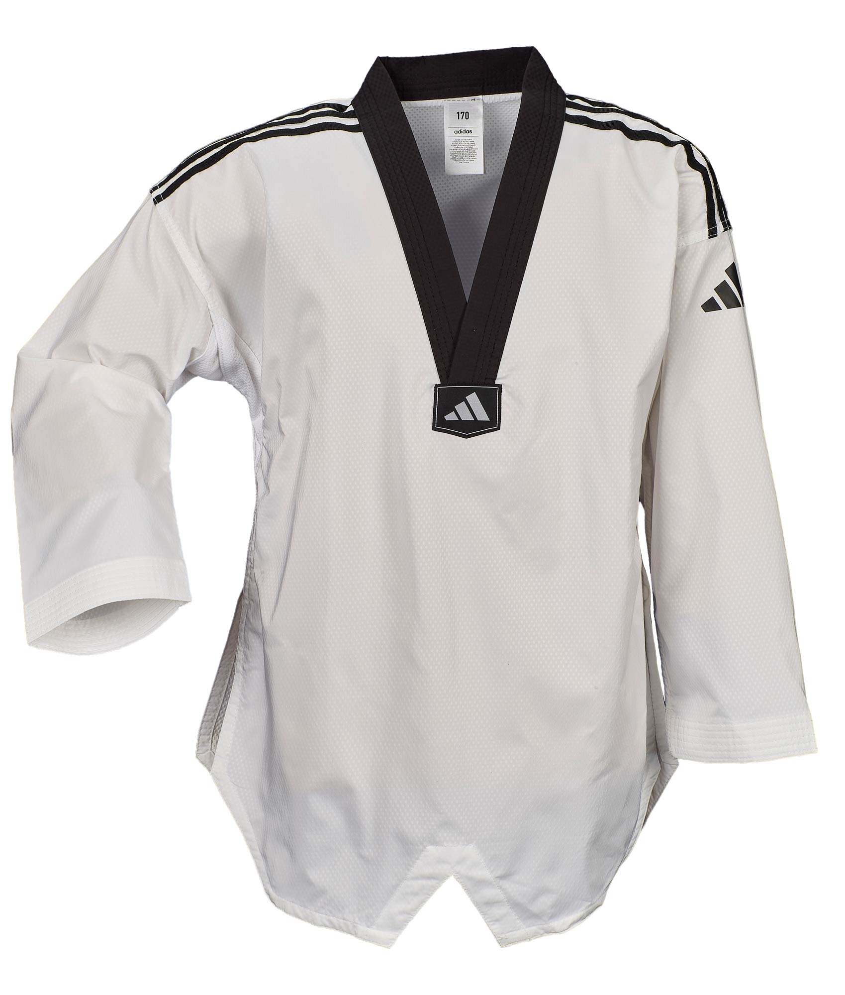 adidas TKD dobok Fighter eco with stripes, black collar