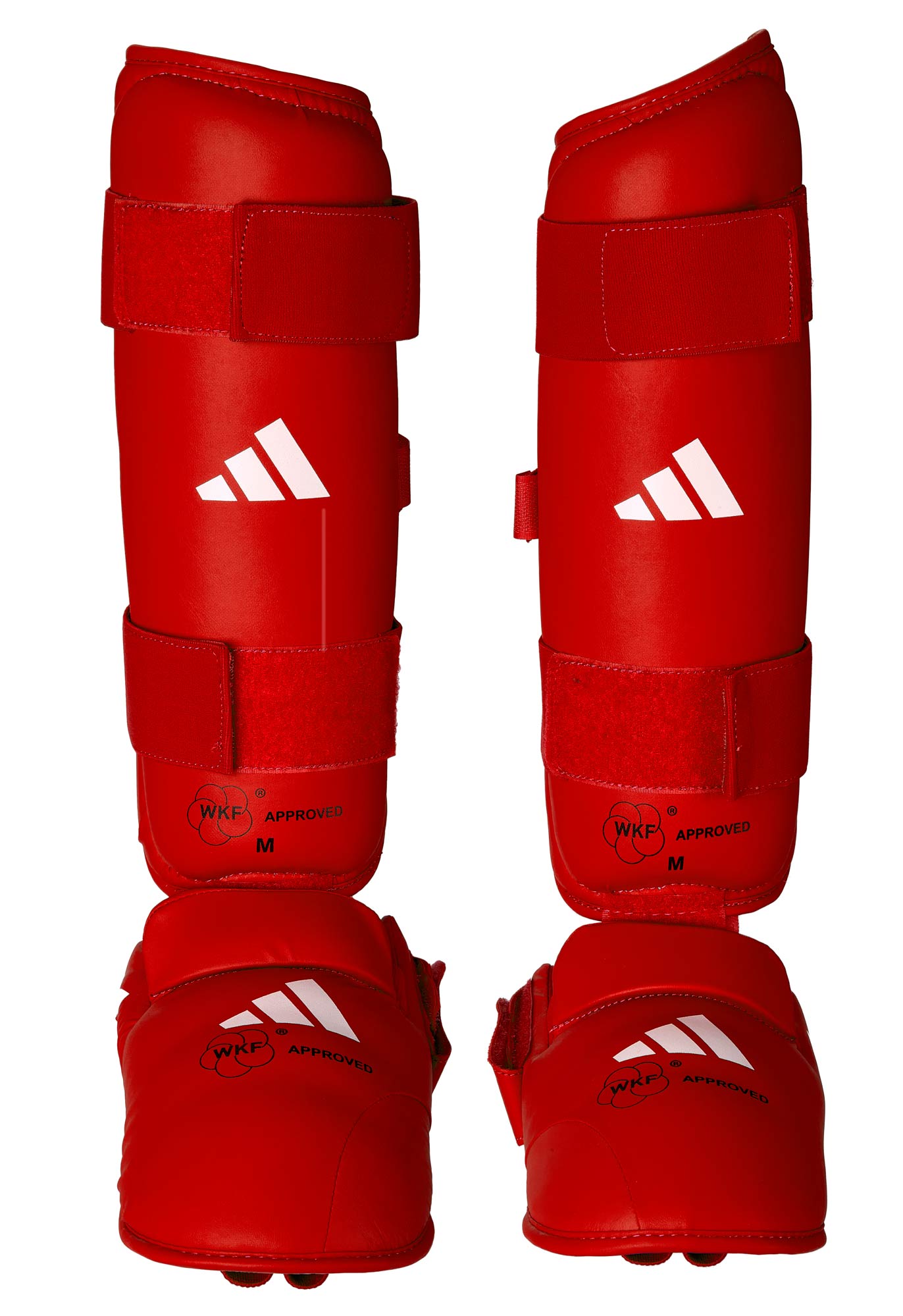 adidas karate shin & instep protector WKF approved 661.35 red