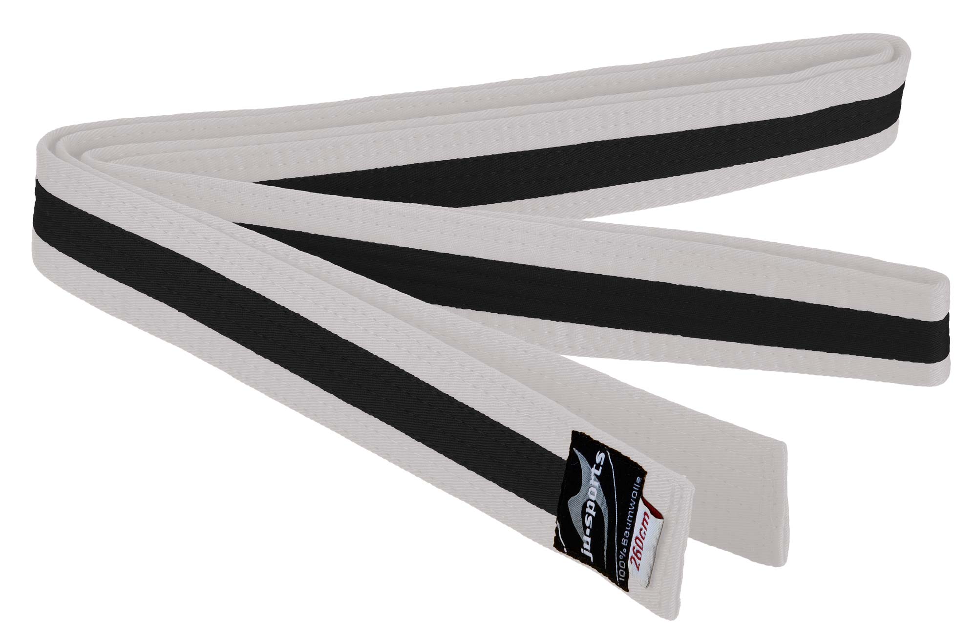 Ju-Sports budo belt white/black/white