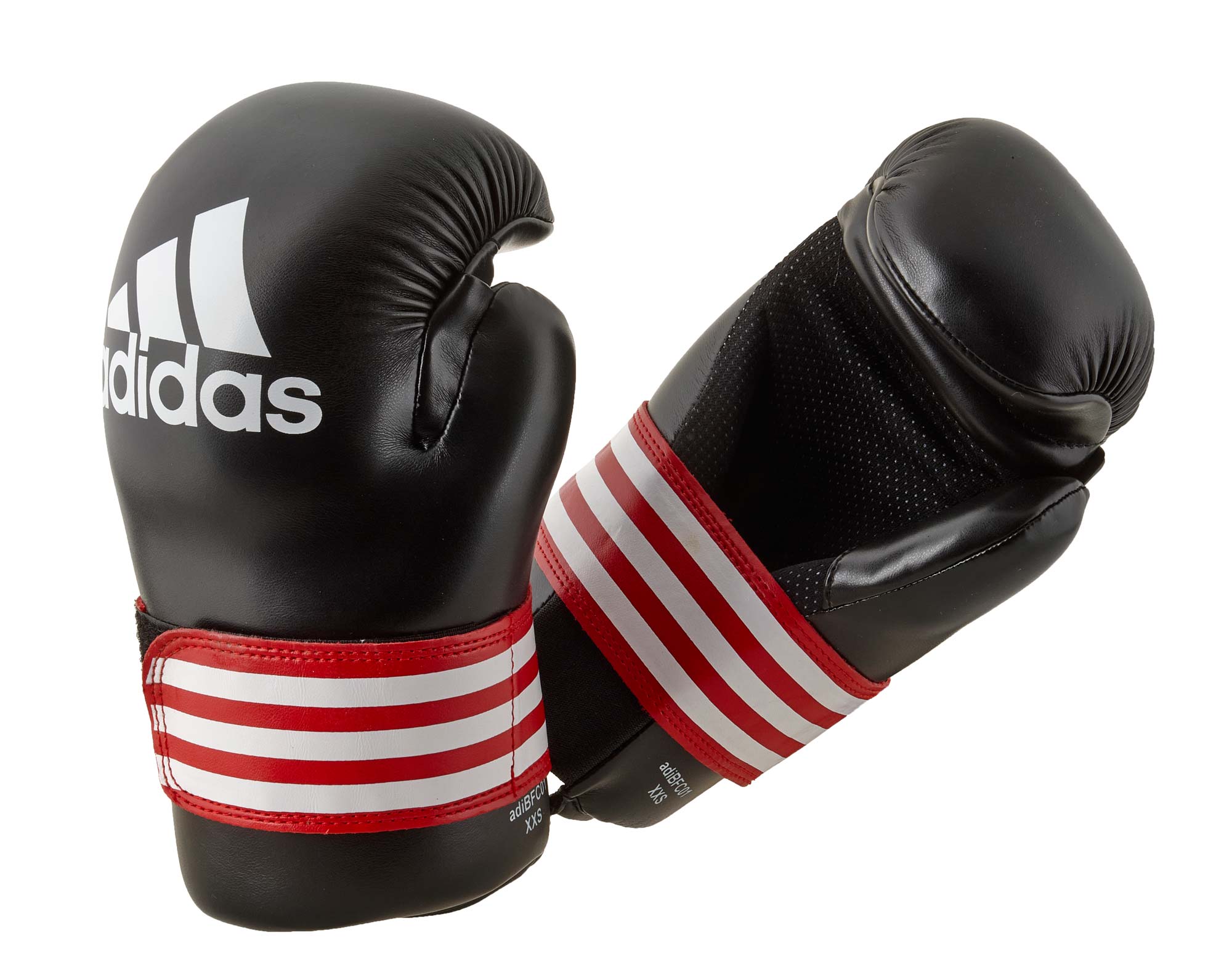 adidas semi contact kick boxing glove ADIBFC01, black/red