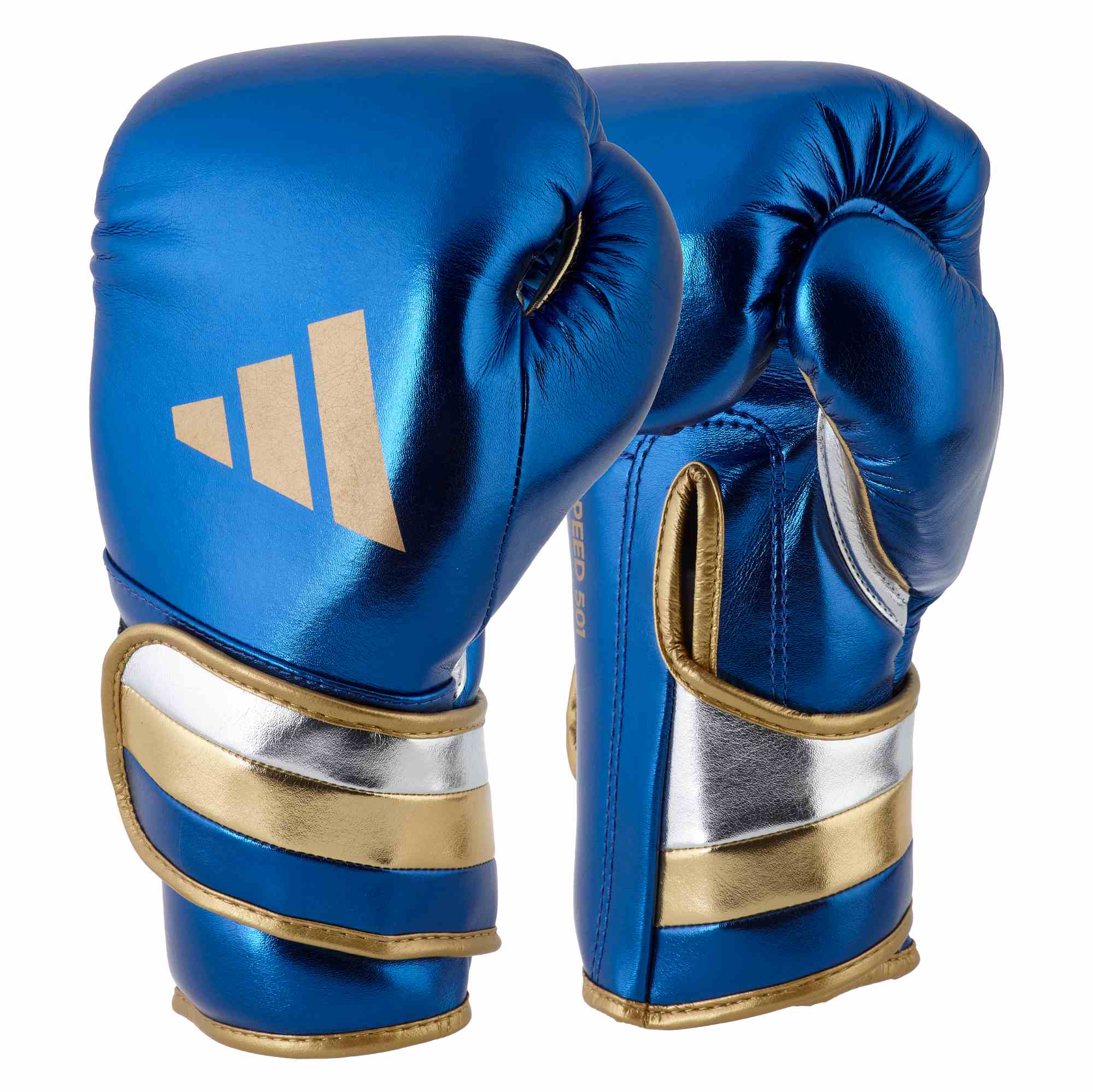 adidas boxing gloves Speed 500 blue/gold microfibre, ADISBG501