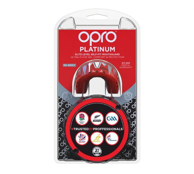 OPRO Mouthguard Platinum Level Senior Fangz red