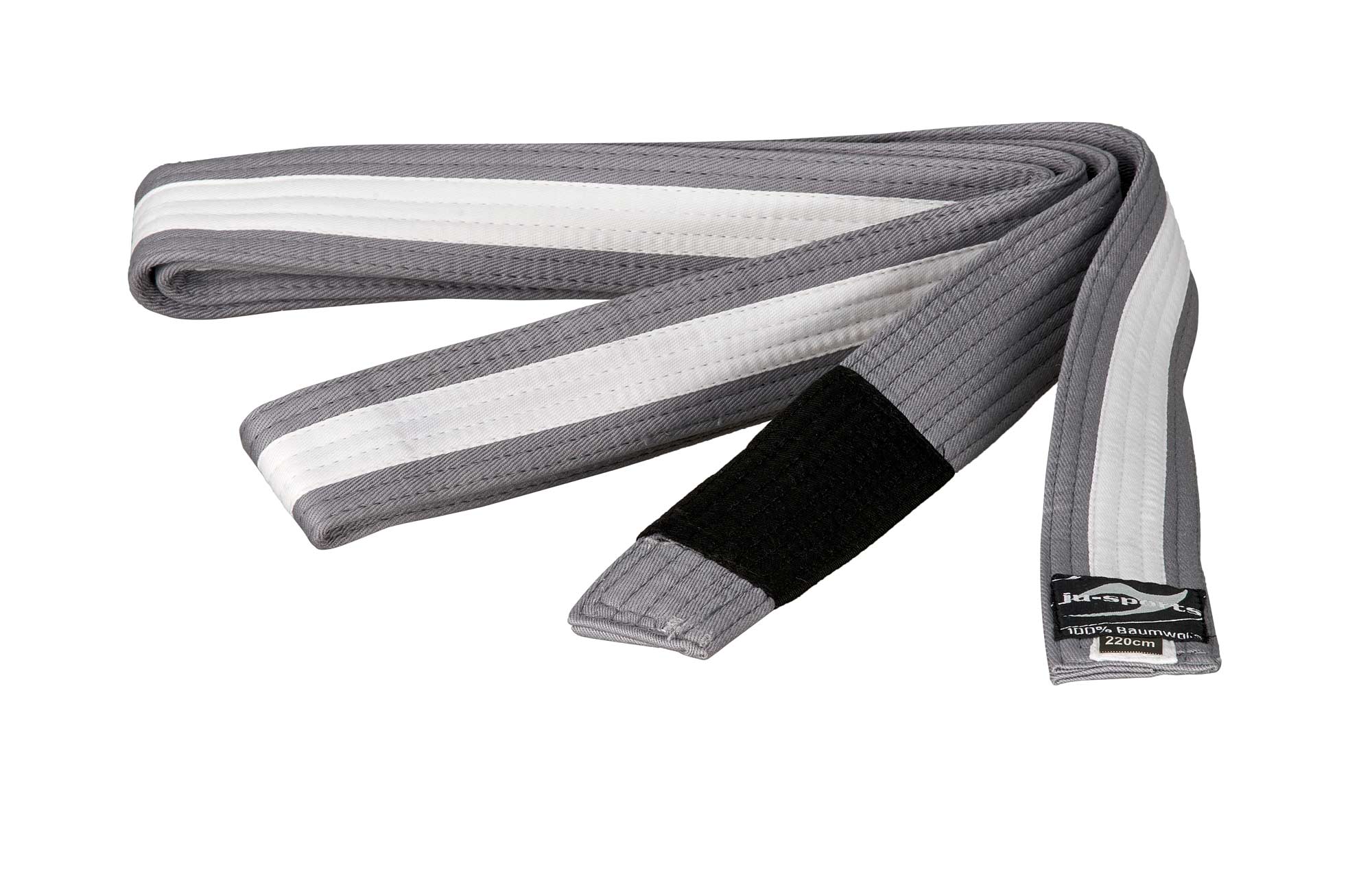 Ju-Sports striped BJJ belt grey/white/grey