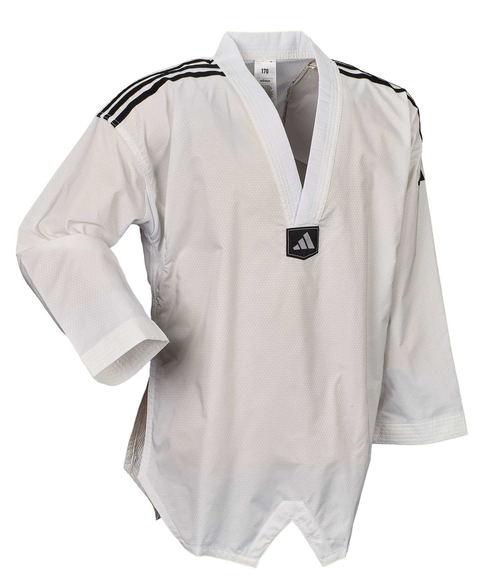 adidas TKD dobok Fighter eco with stripes, white collar