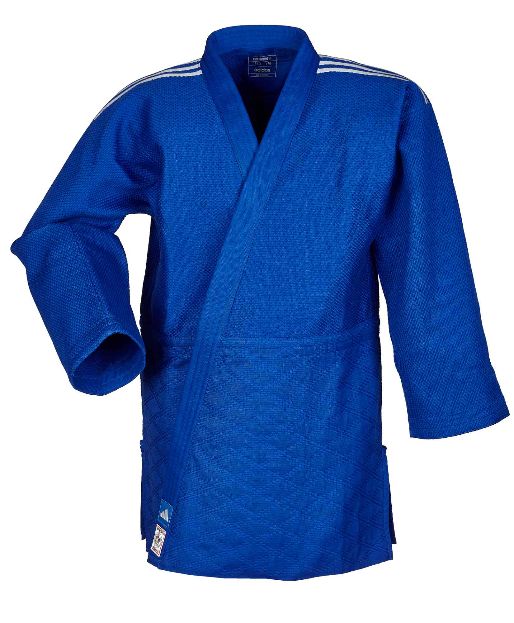 adidas judo jacket Champion III JIJFB-JAC-1 blue/white stripes slim cut