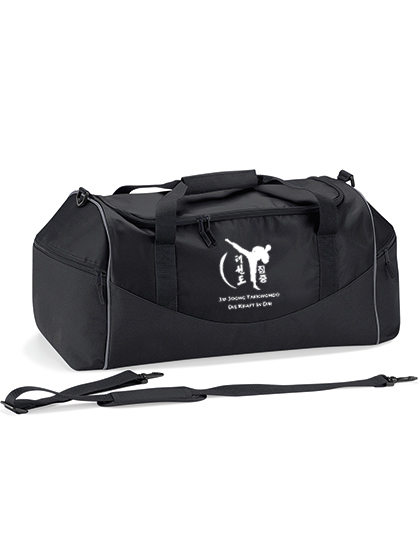 Sporttasche, Reisetasche, Duffle, Schwarz, Tragegurt