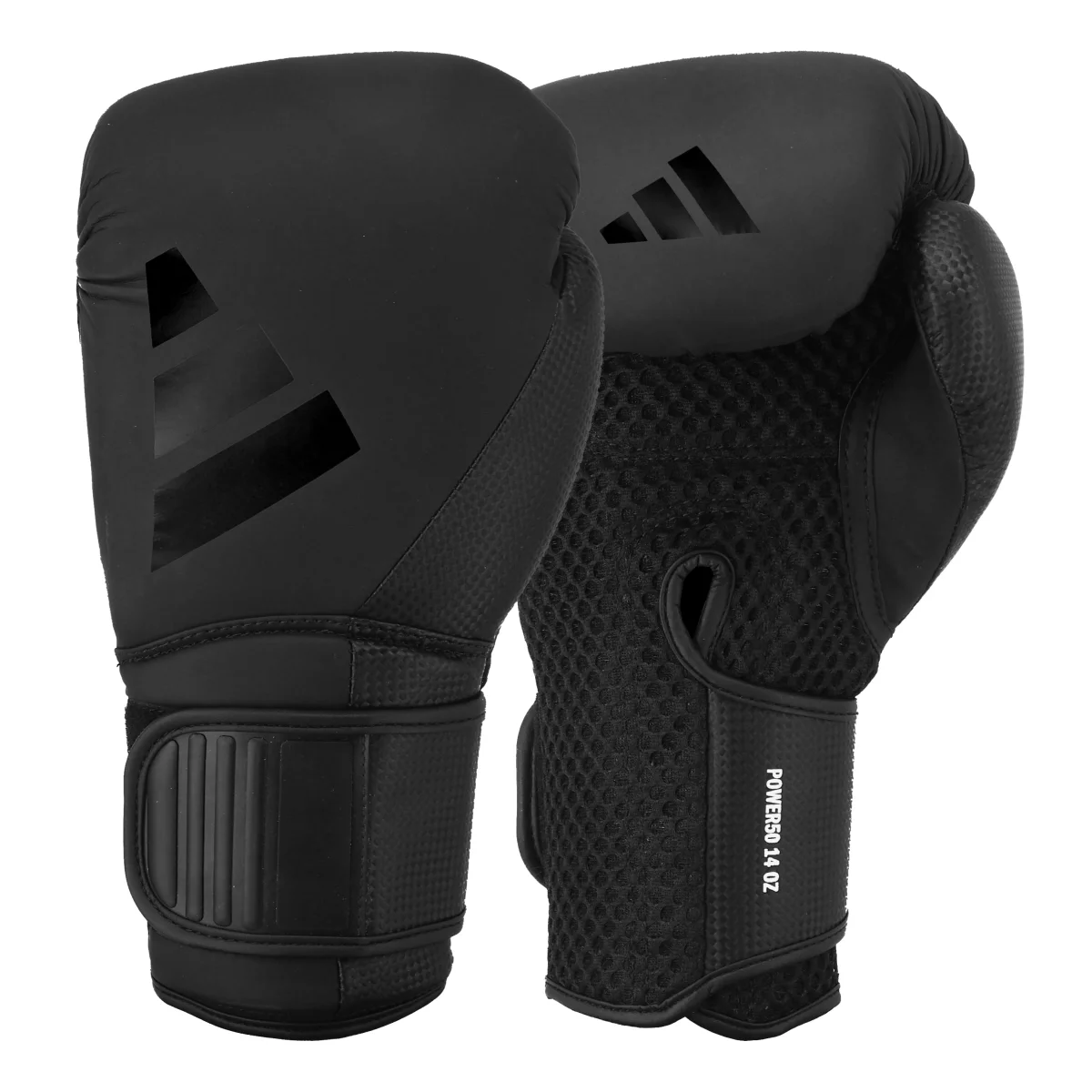 Boxhandschuhe, Schwarz, Synthetisches Leder, Gepolstert, Klettverschluss