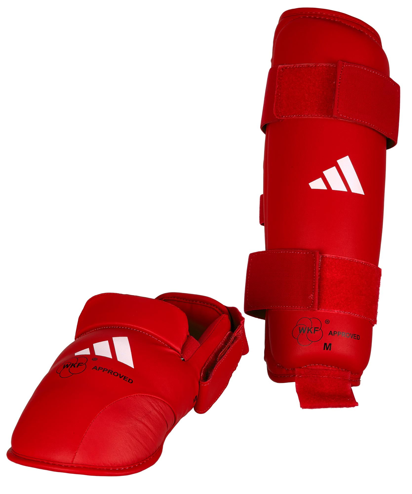 adidas karate shin & instep protector WKF approved 661.35 red