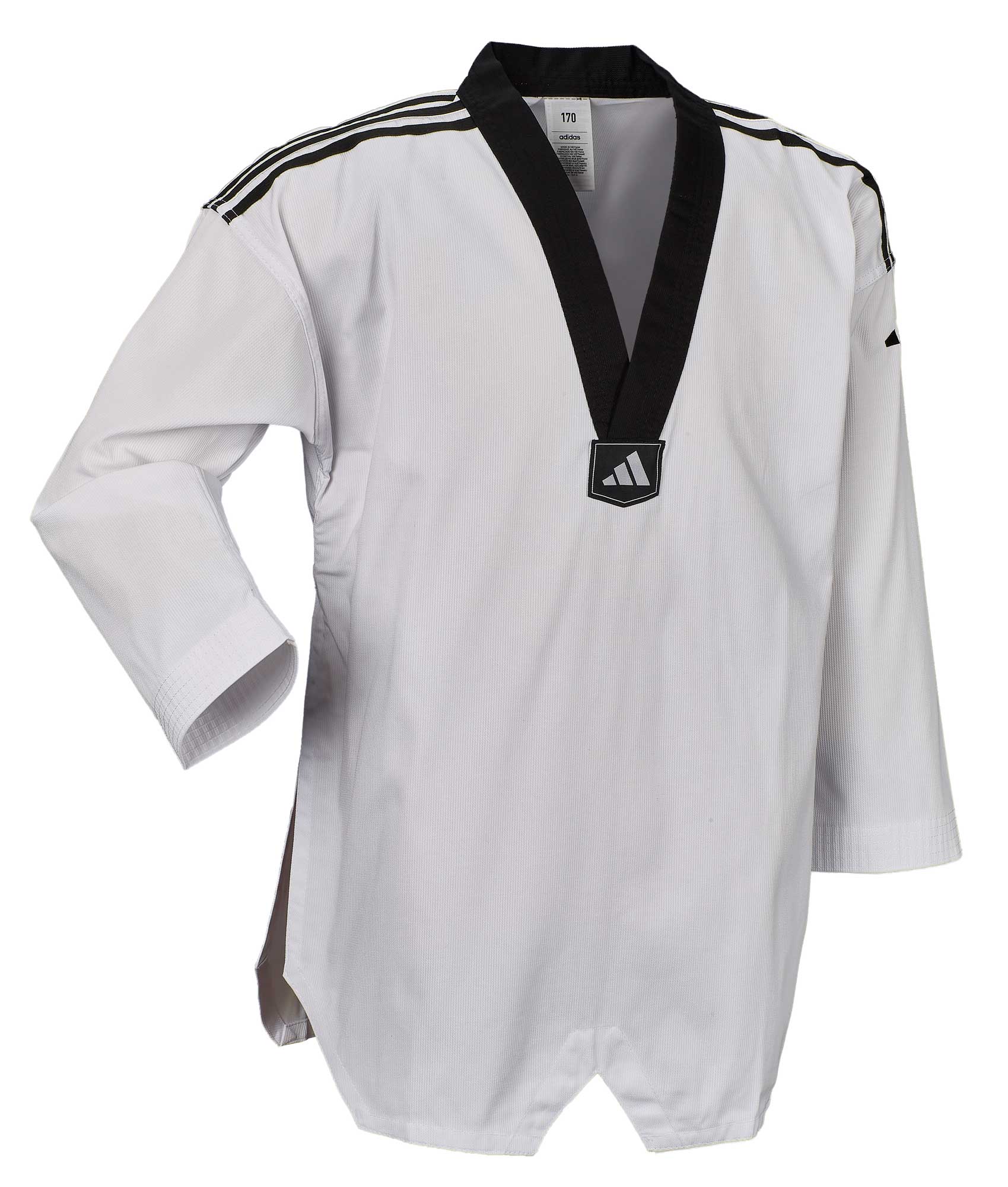 adidas Taekwondoanzug, Adi Club 3 stripes, schwarzes Revers, ADITCB02