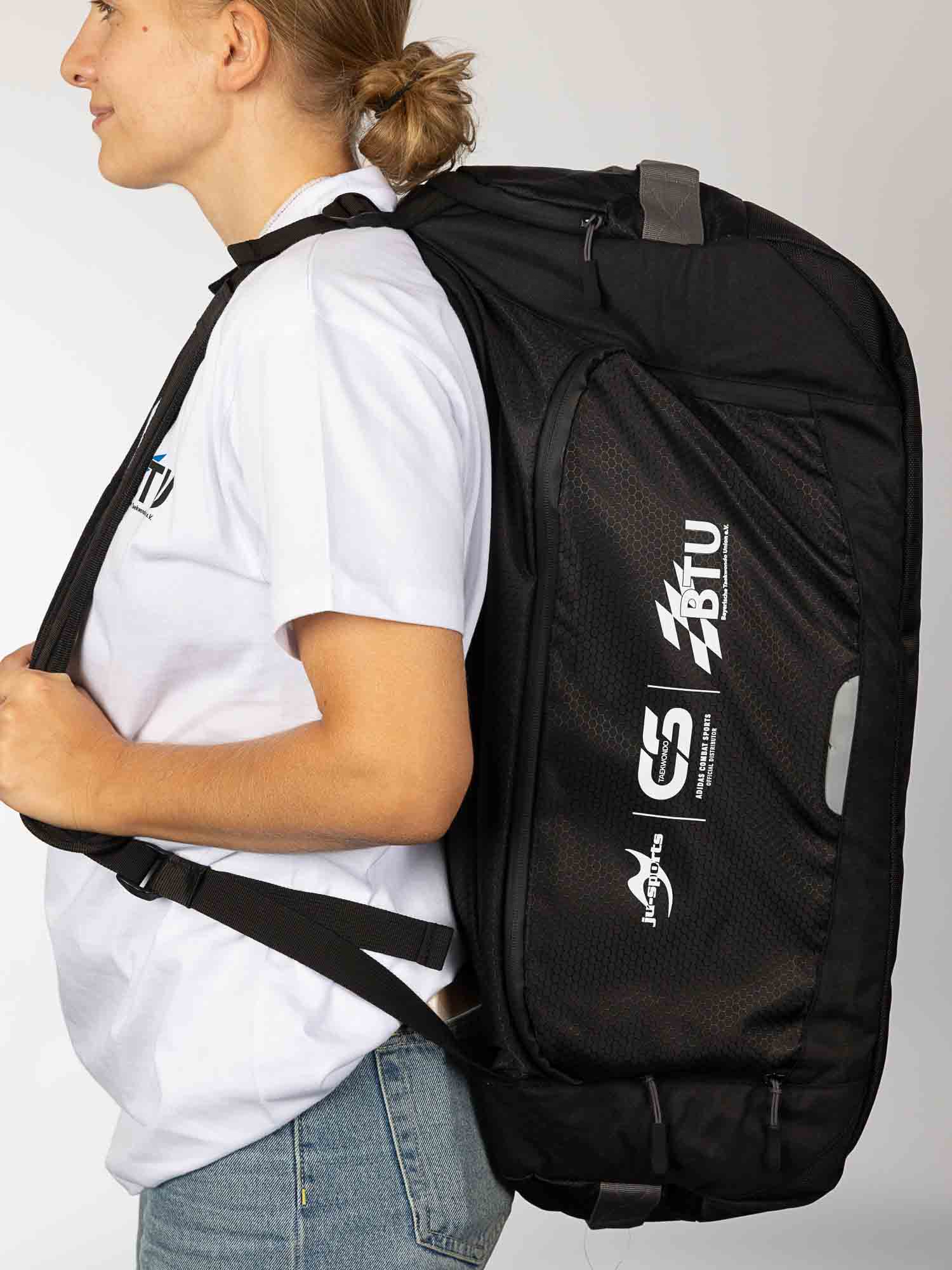 T-Shirt, Blau, Print, Logo, Kette, t-shirt, kurzarm, schwarz, logo, kampfsport, Rucksack, Backpack, Schwarz, Große Tasche, Sporttasche