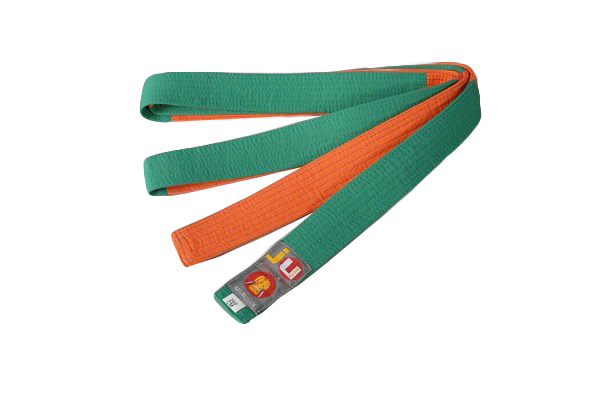 Ju-Sports Budo Belt orange/green two tone