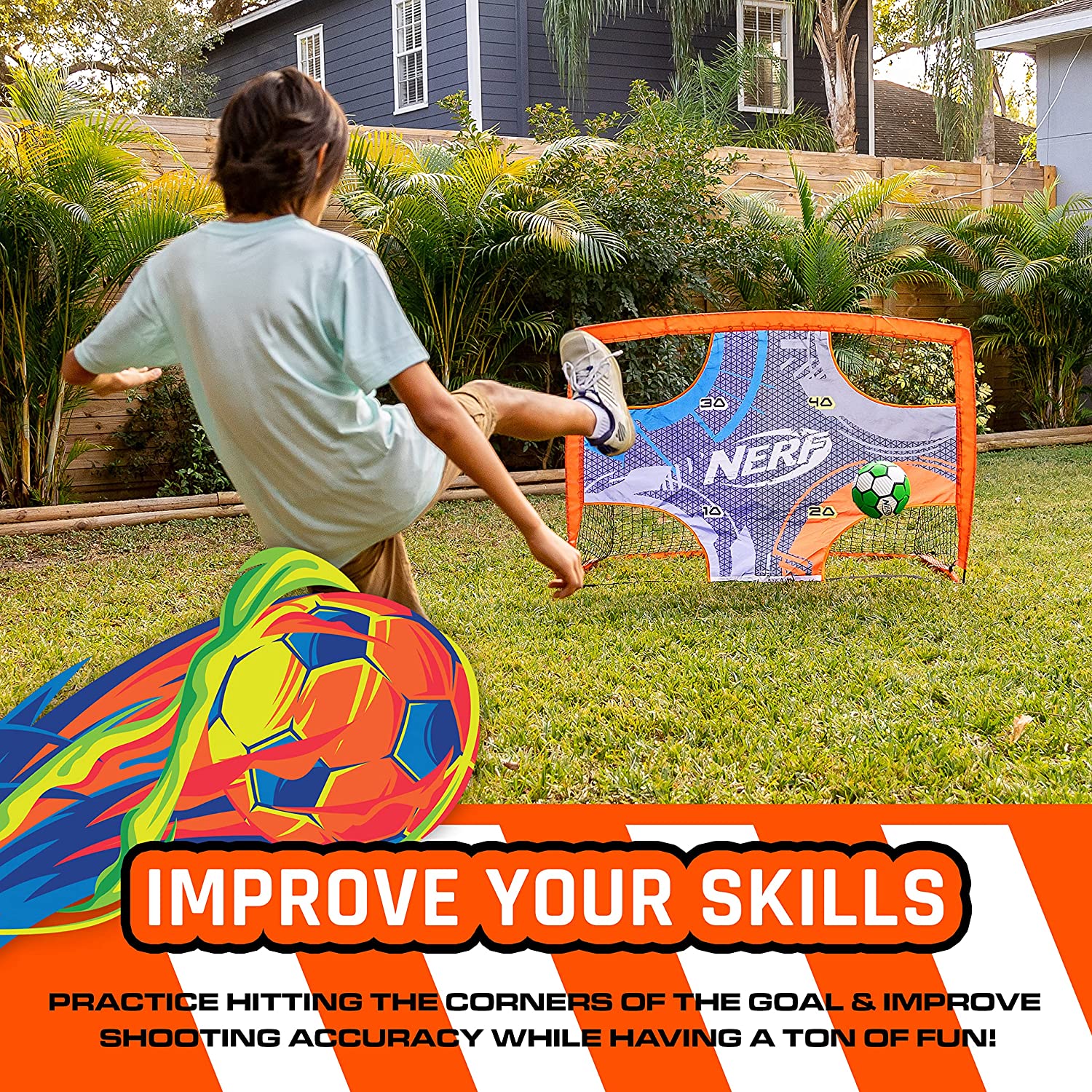 Franklin NERF PROSHOT 2-IN-1 SOCCER GOAL