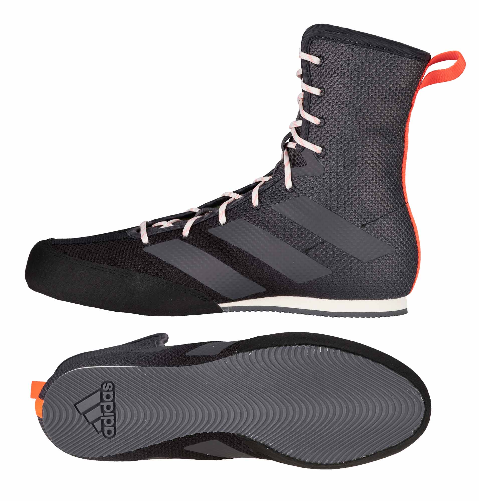 adidas box hog 3 FV6586 fitness shoes, black/grey/red