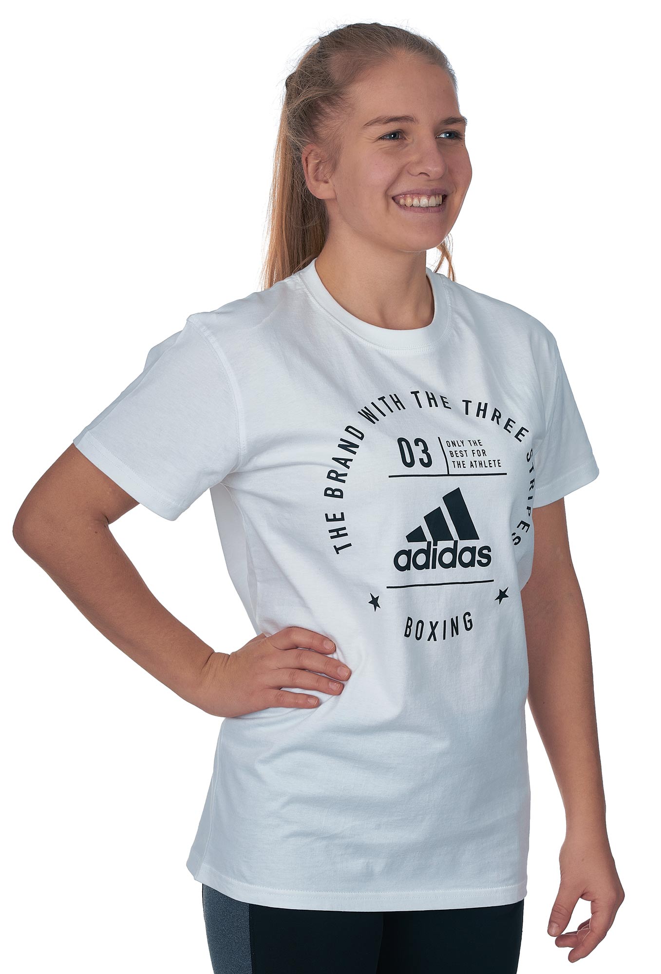 adidas Community T-Shirt BOXING white/black, adiCL01B