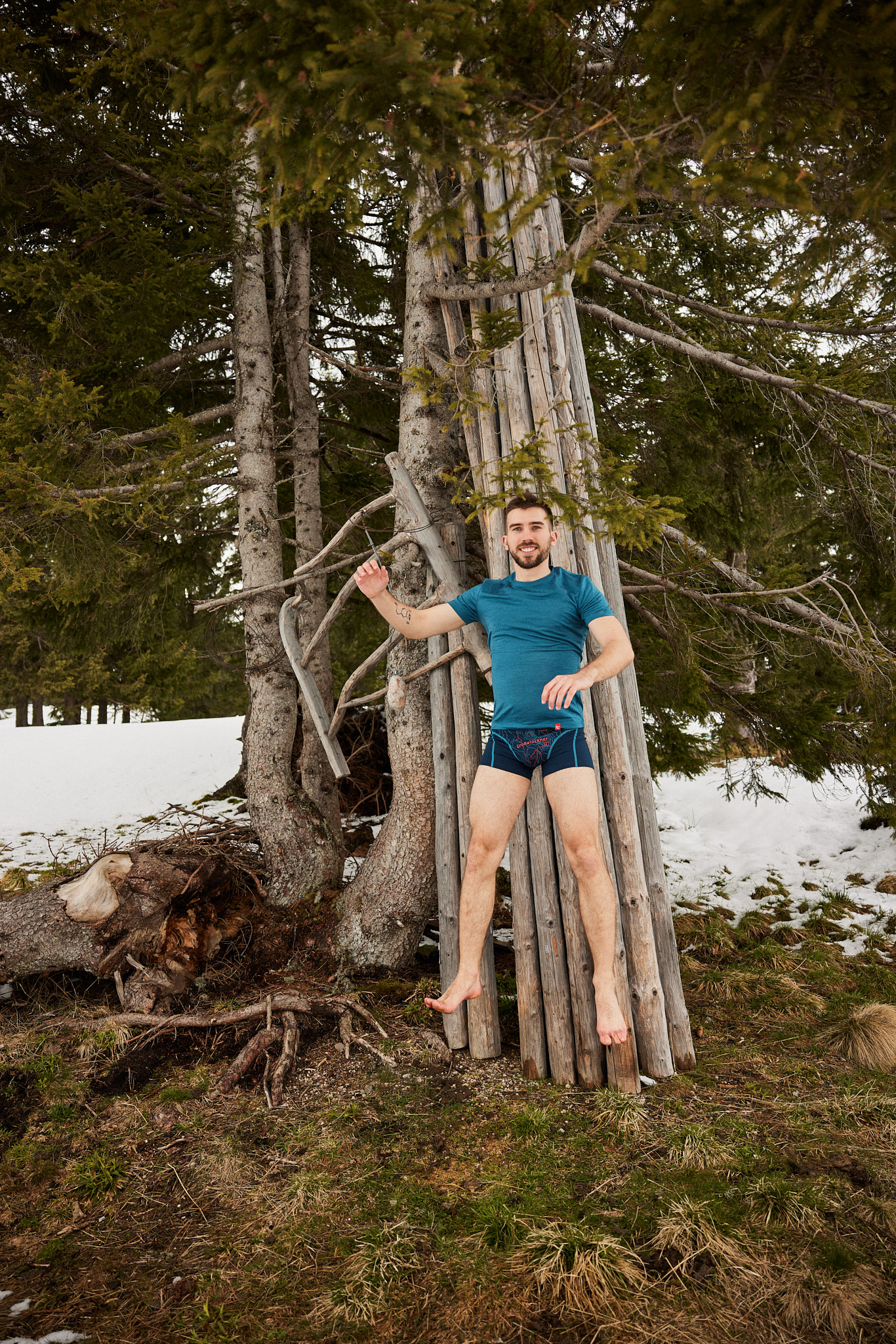 Boxershorts "Großglockner" tiefblau, Herren