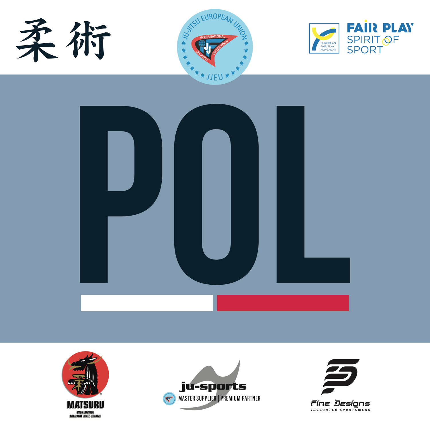 martial-arts, giant-poster, POL, blue-gray, logos