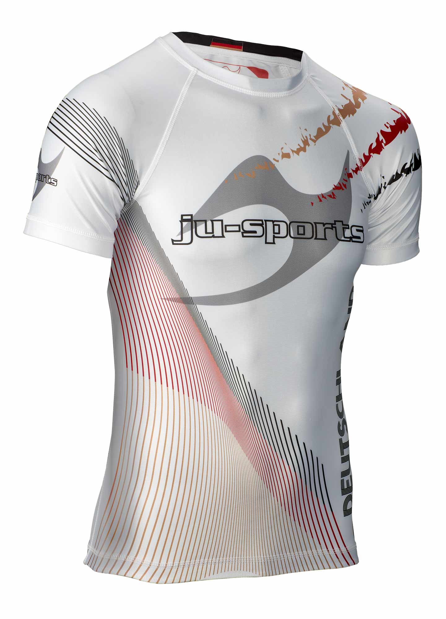 Rashguard Pro C18 Germany kurzarm weiß