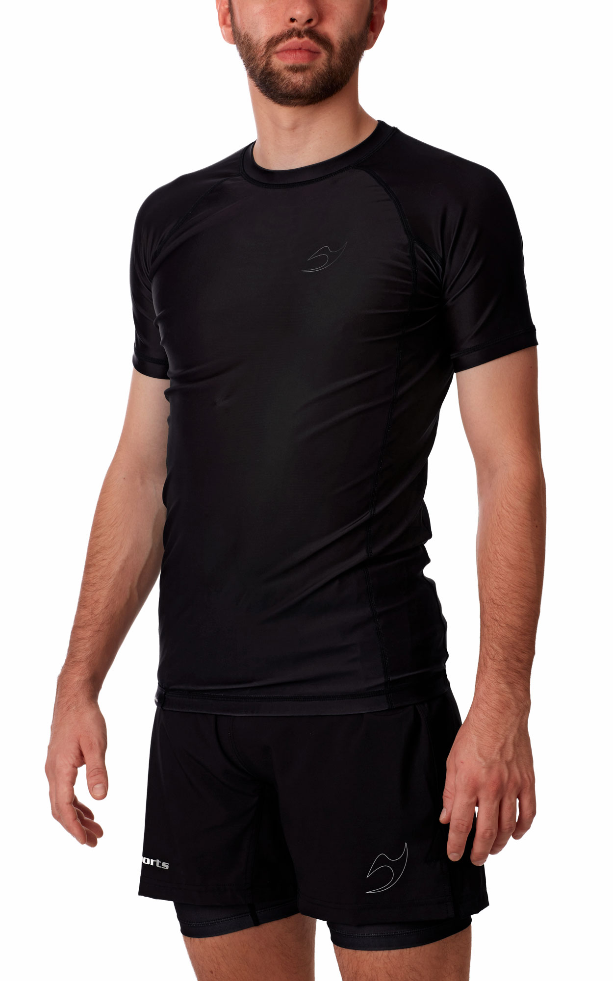 Base Line Rashguard shortsleeve RV2 black