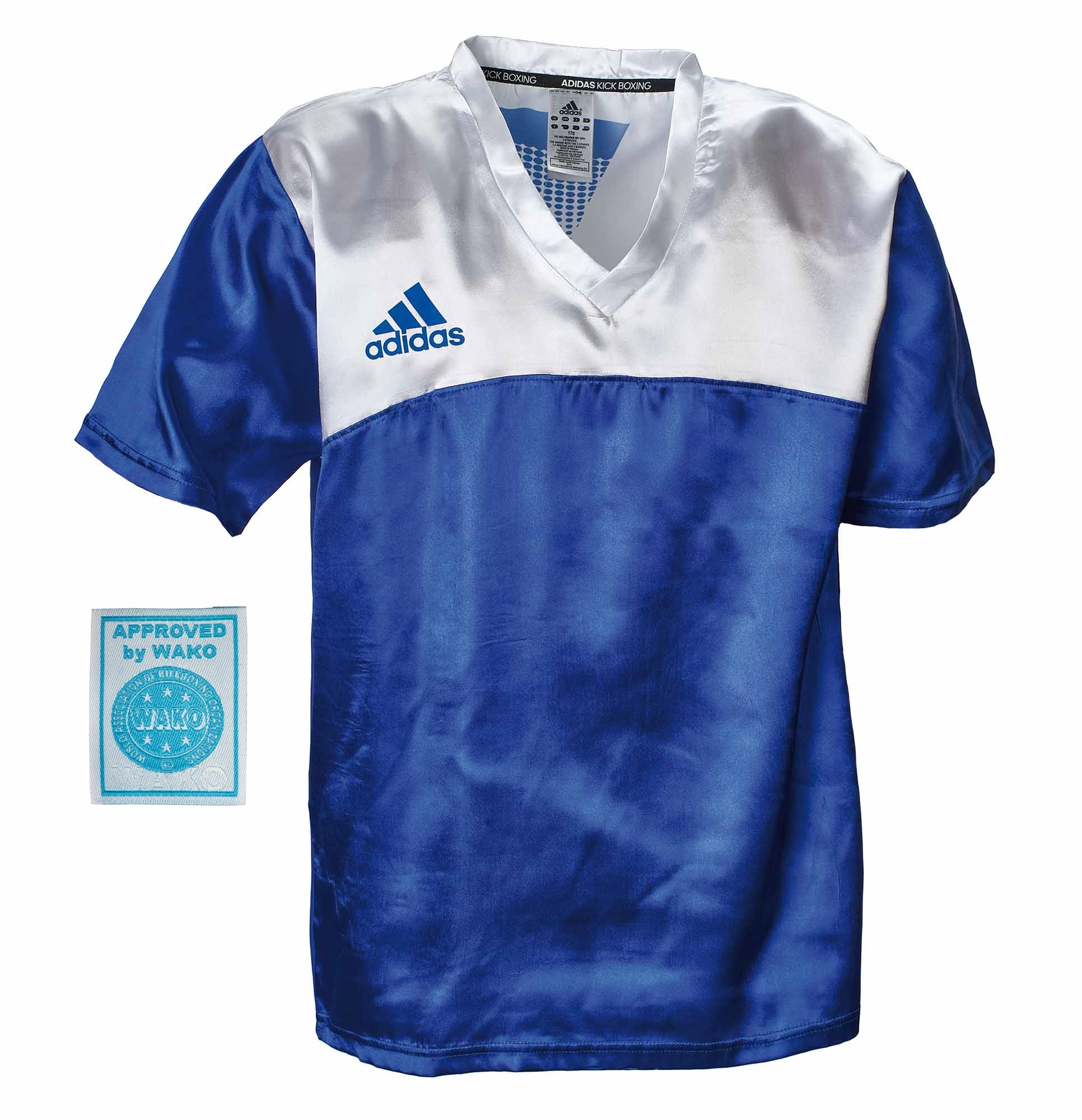 adidas kick boxing shirt adiKBUN100S, blue/white