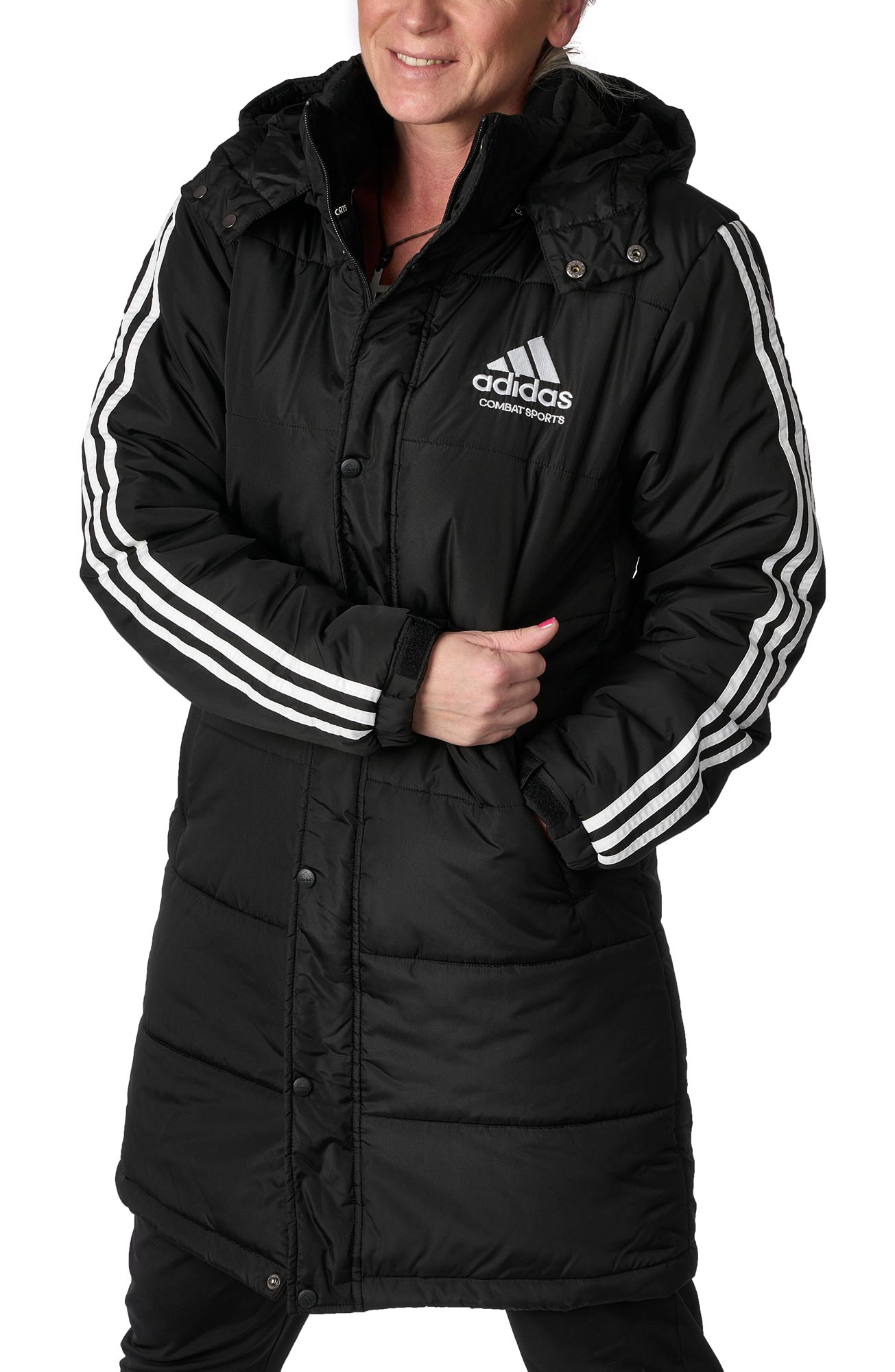 Adidas long winter jacket best sale