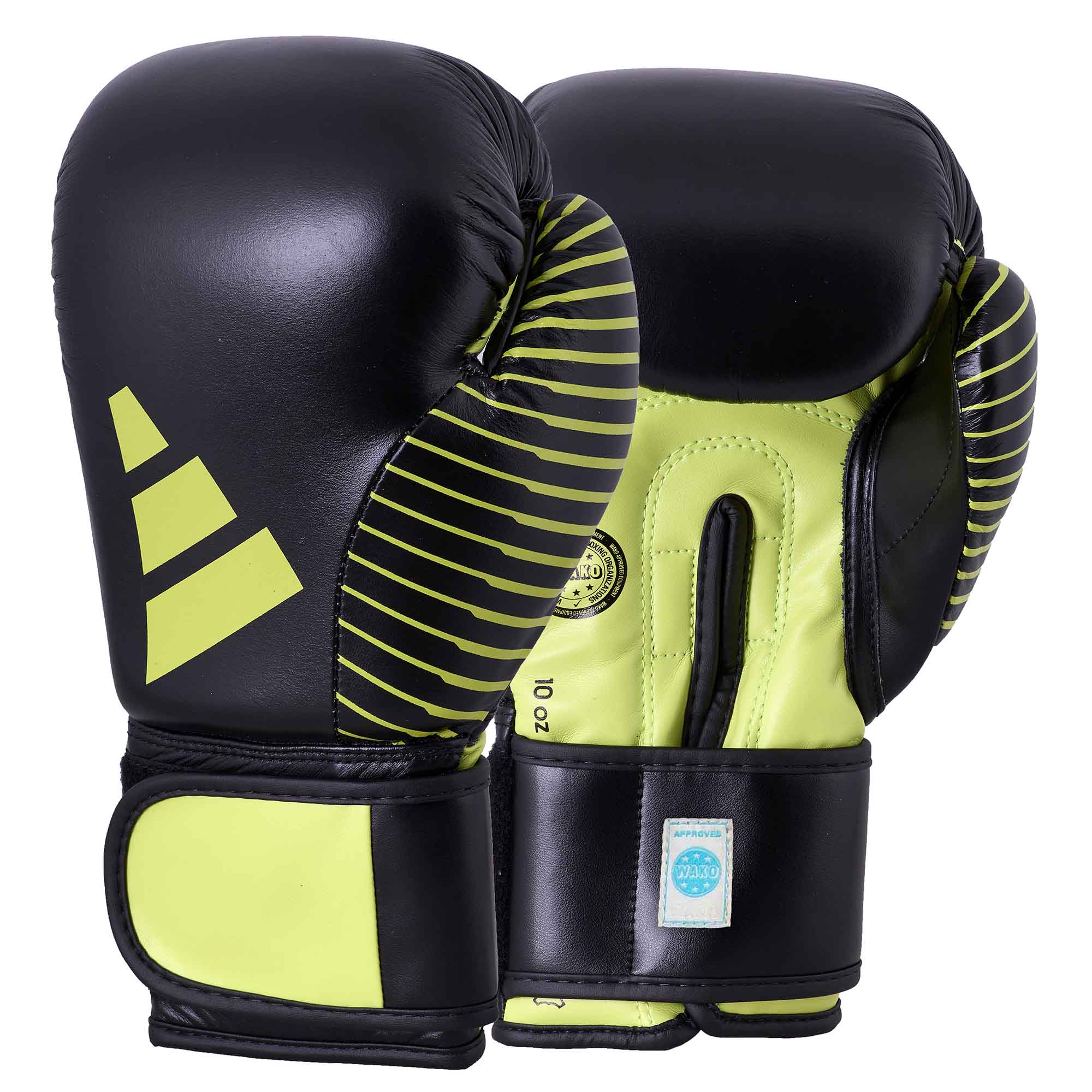 adidas kickboxing competition glove black/neon green adiKBWKF200