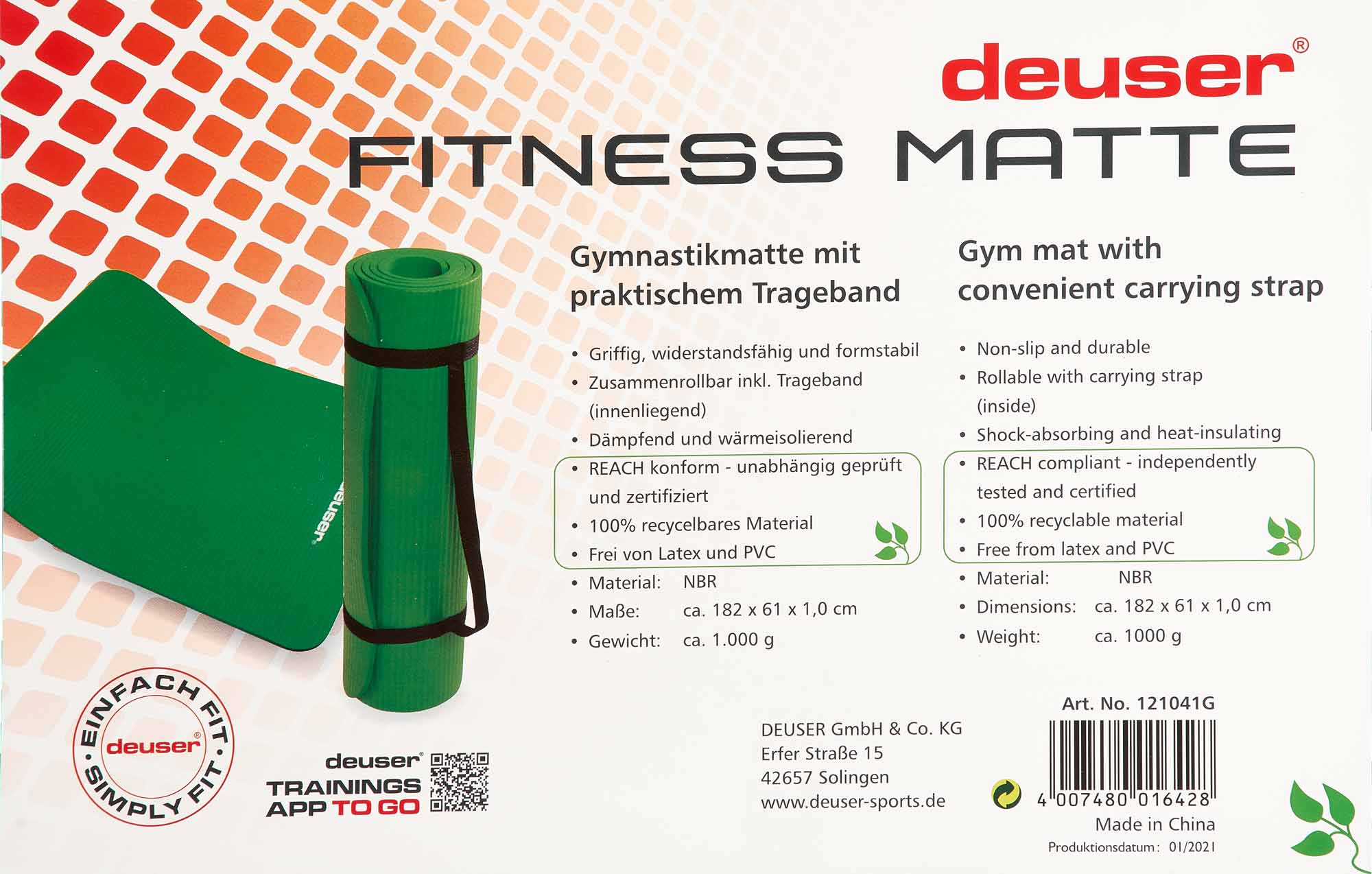 Deuser-Matte grün 121041G