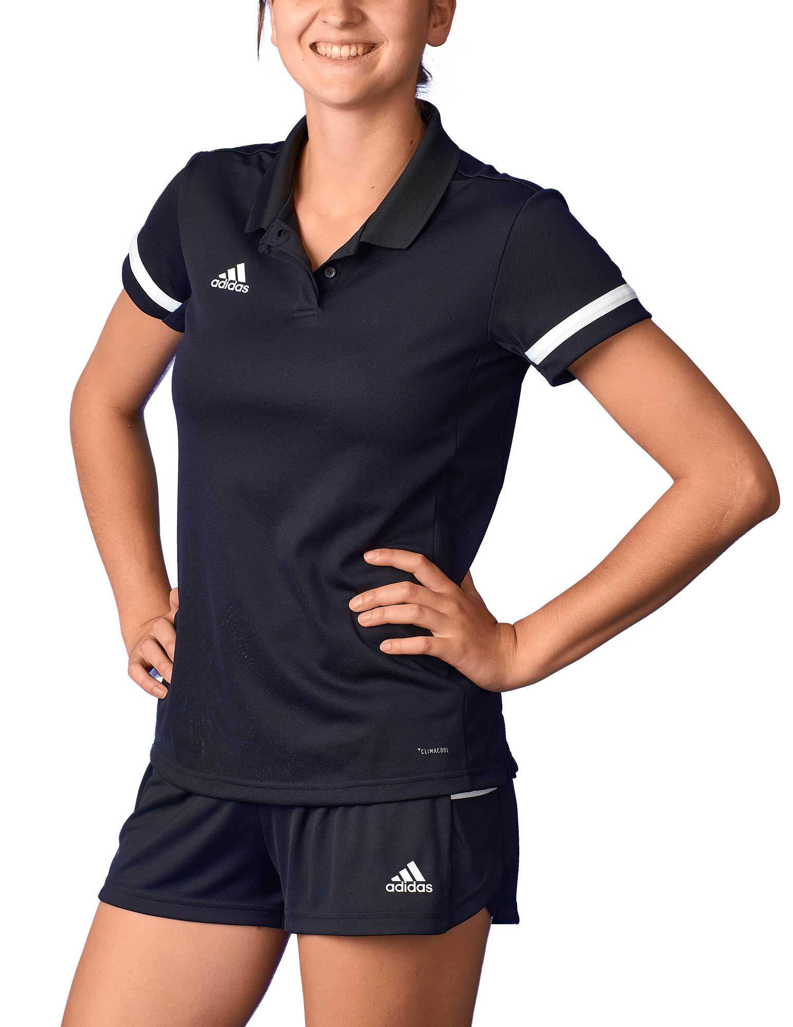 adidas T19 Polo Shirt Damen schwarz/weiß, DW6877