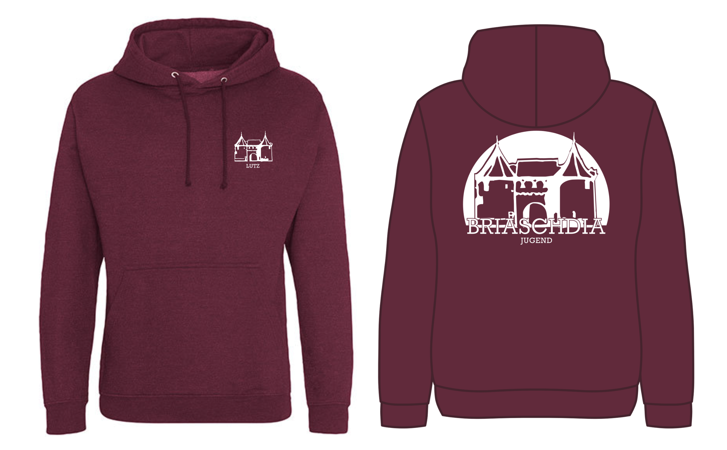 Prichsenstädter Jugend - Hoody burgundy smoke