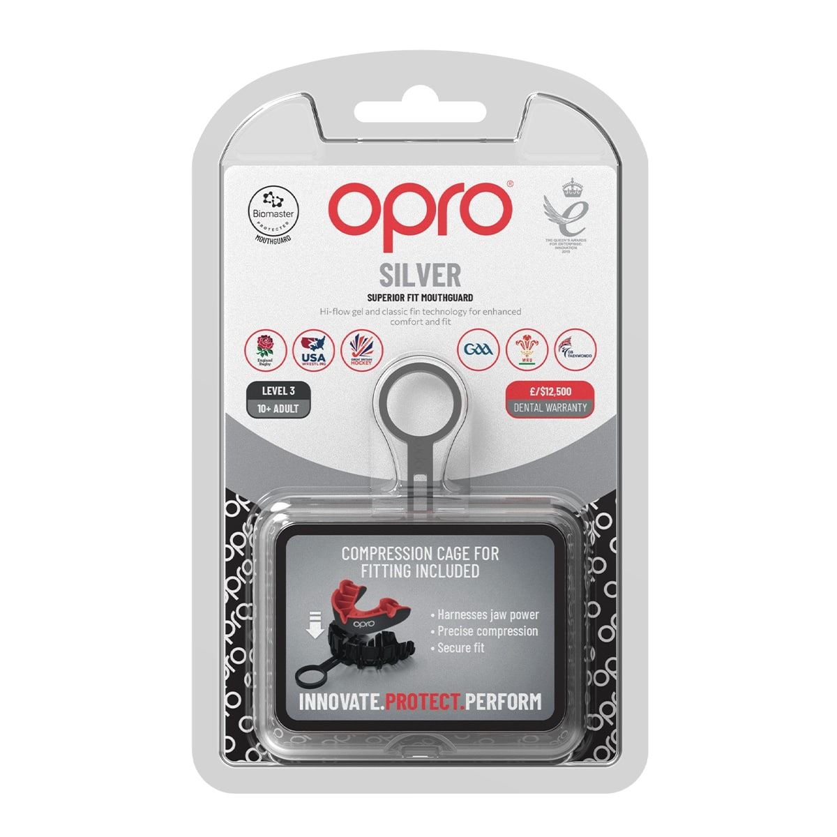 OPRO Mouthguard Silver Senior 2022 edition