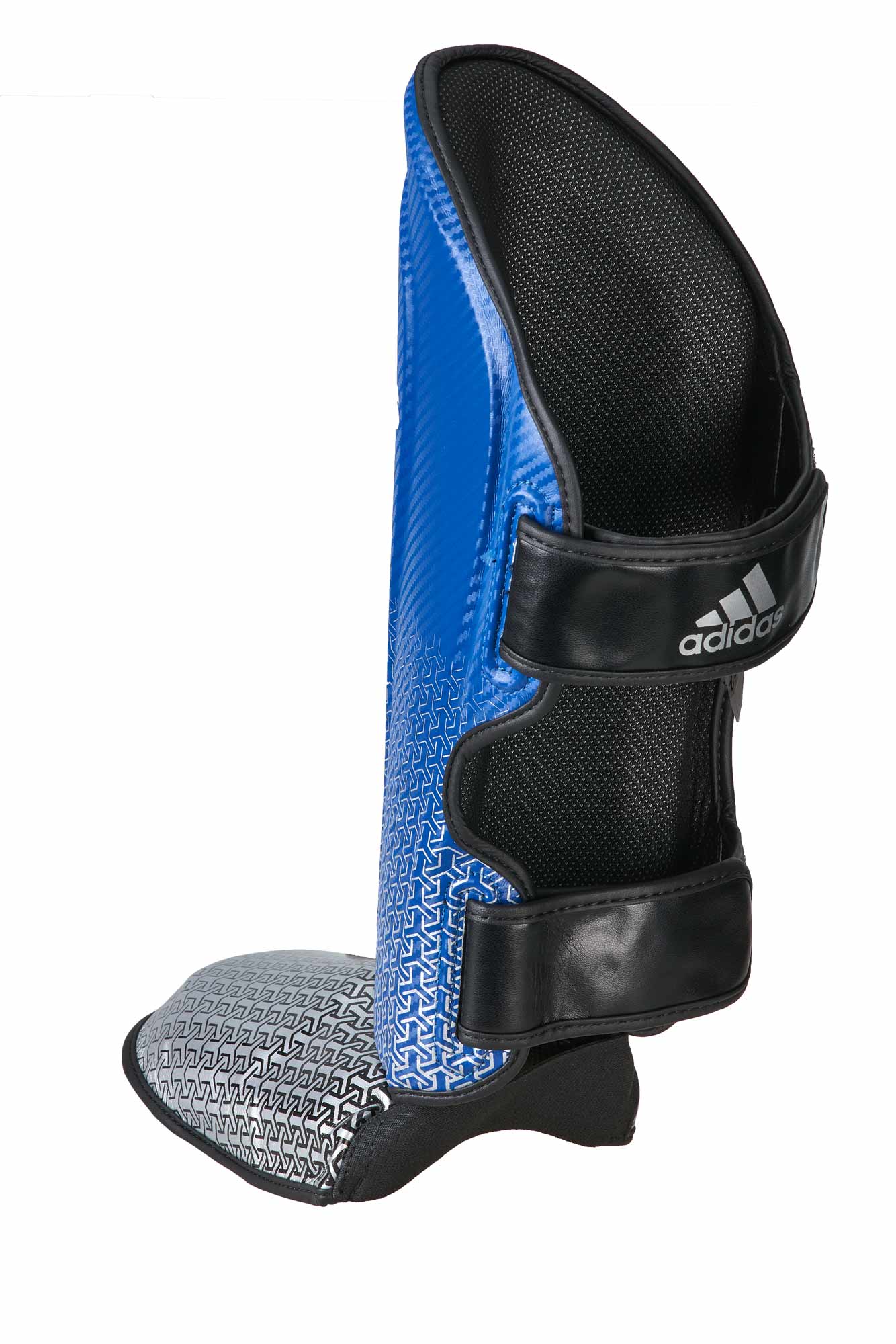 adidas Pro Kickboxing Schienbein-Spannschutz blue/silver, adiKBSI300