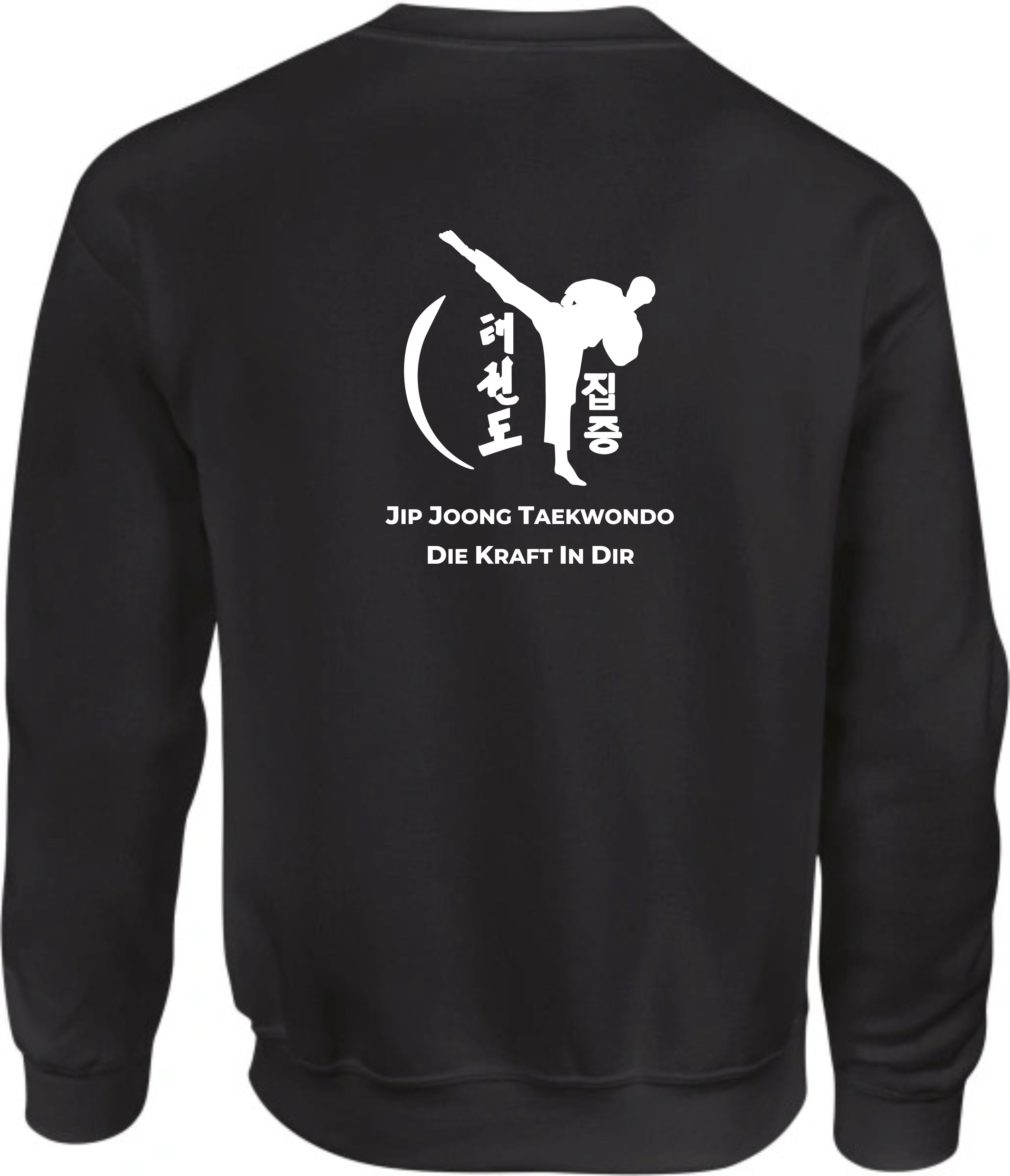 Taekwondo, Langarmshirt, Schwarz, Taekwondo-Motiv, Kampfkunst, Taekwondo, Jacket, Backprint, Kampfkunst, Sporttop