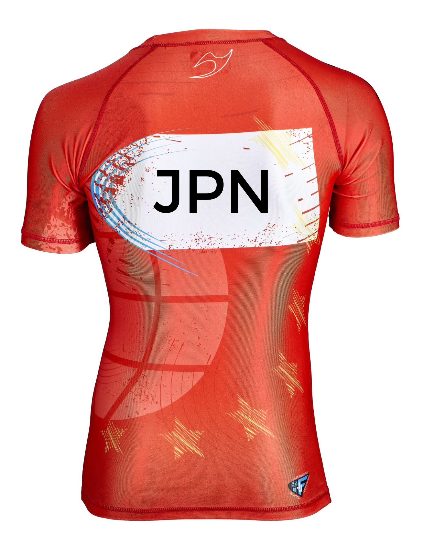 Rashguard shortsleeve red - JJIF approved with national code